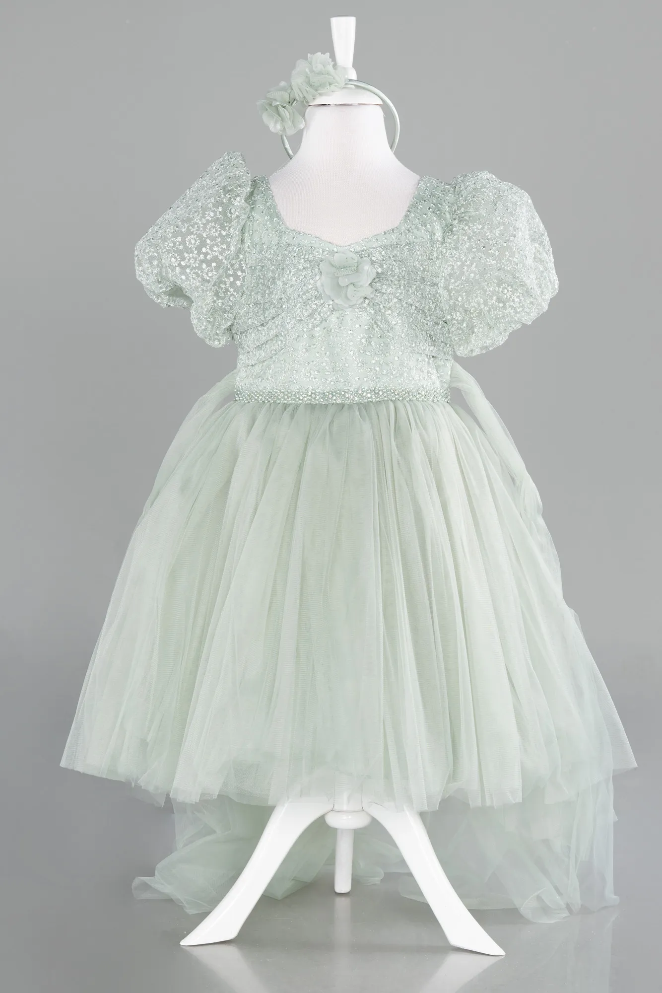 Mint-Short Girl Dress ABK2157