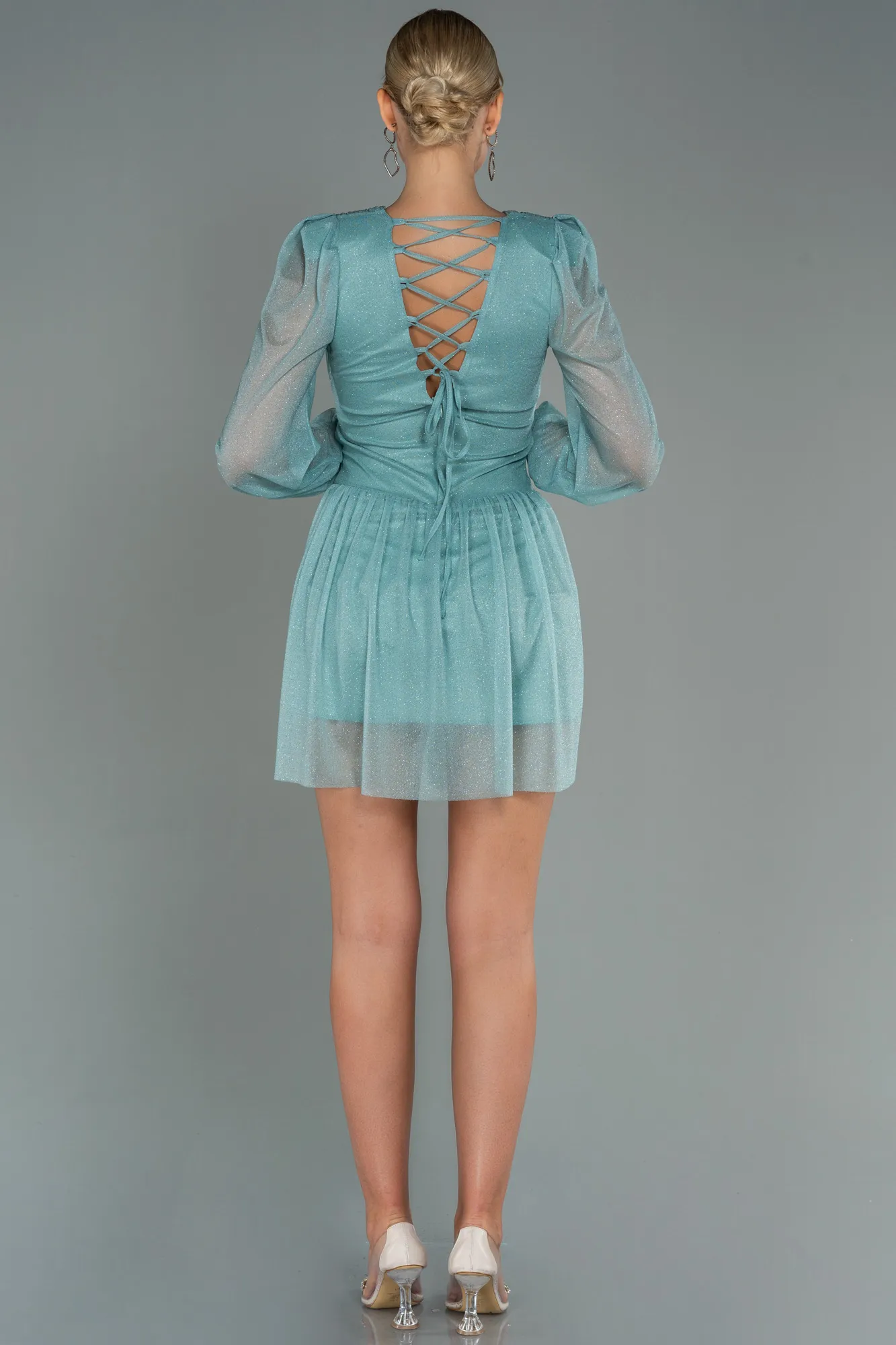 Mint-Short Invitation Dress ABK1743