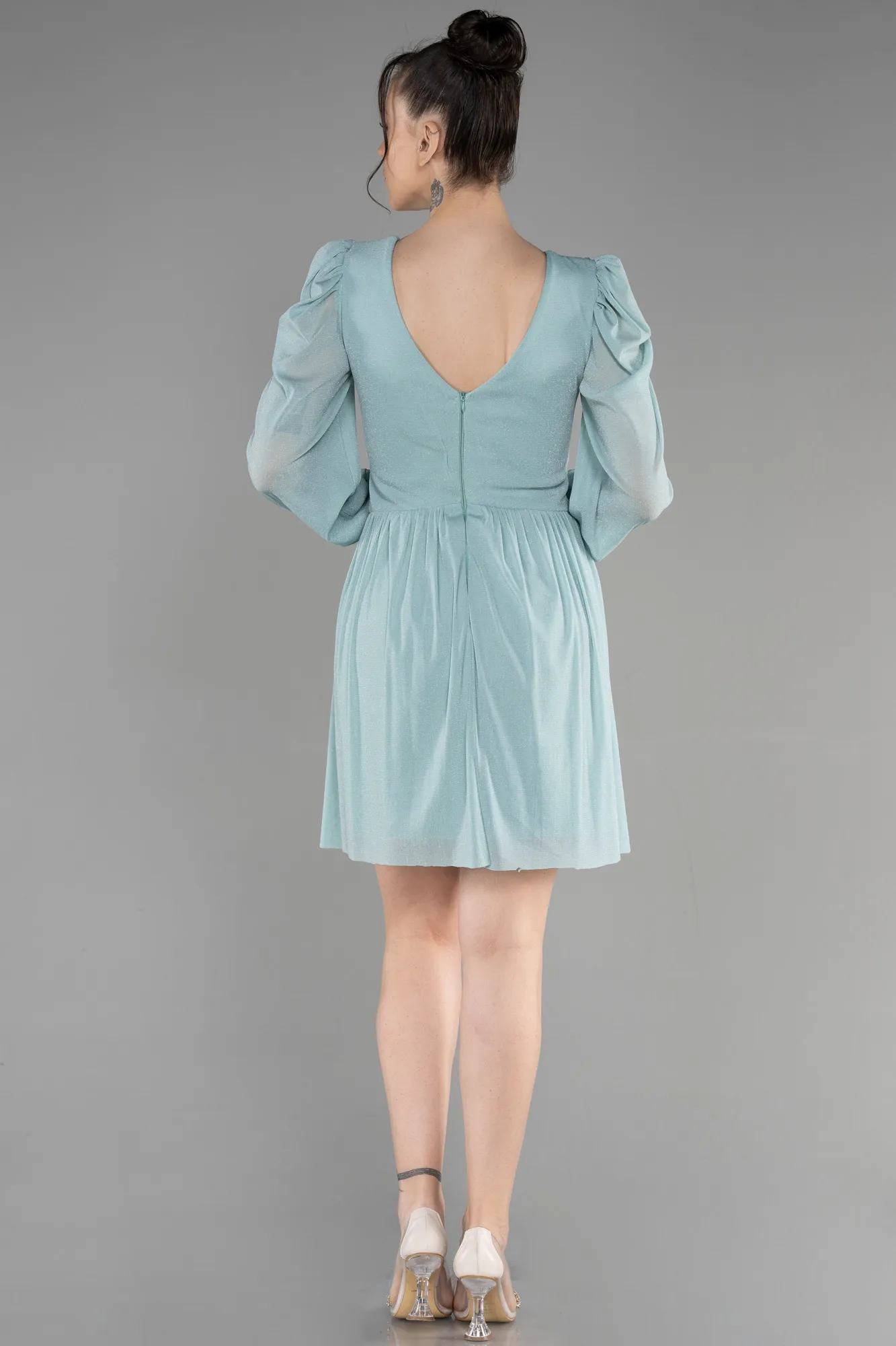 Mint-Short Invitation Dress ABK1839