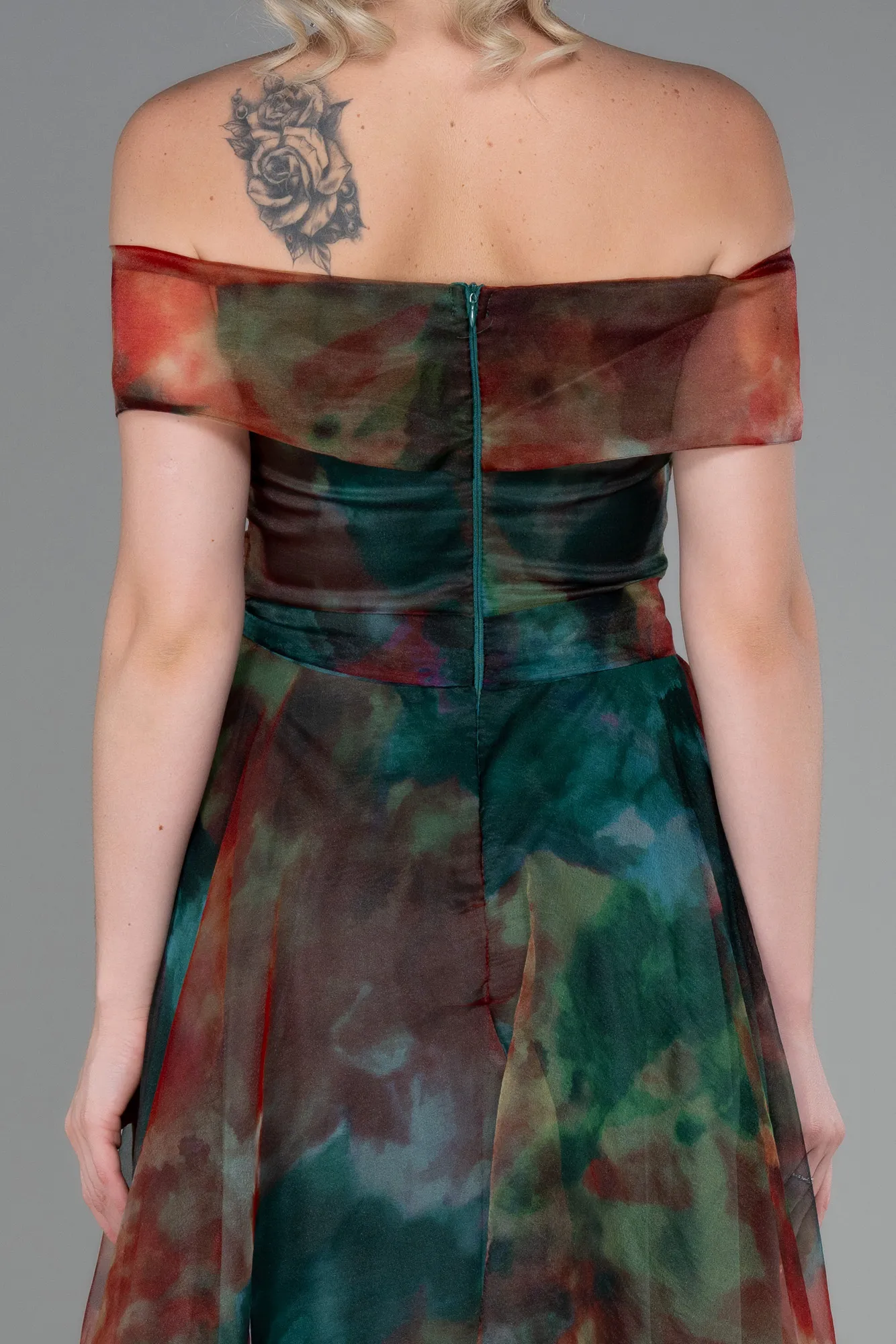 Multicolored-Midi Invitation Dress ABK1820