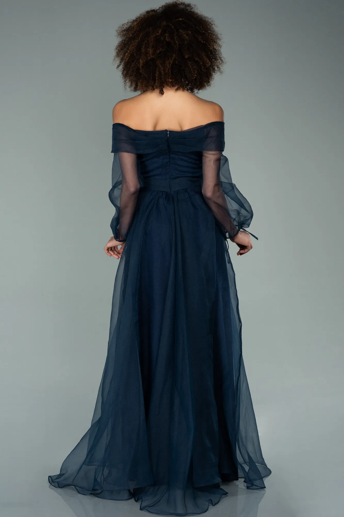 Navy Blue-Long Engagement Dress ABU1468