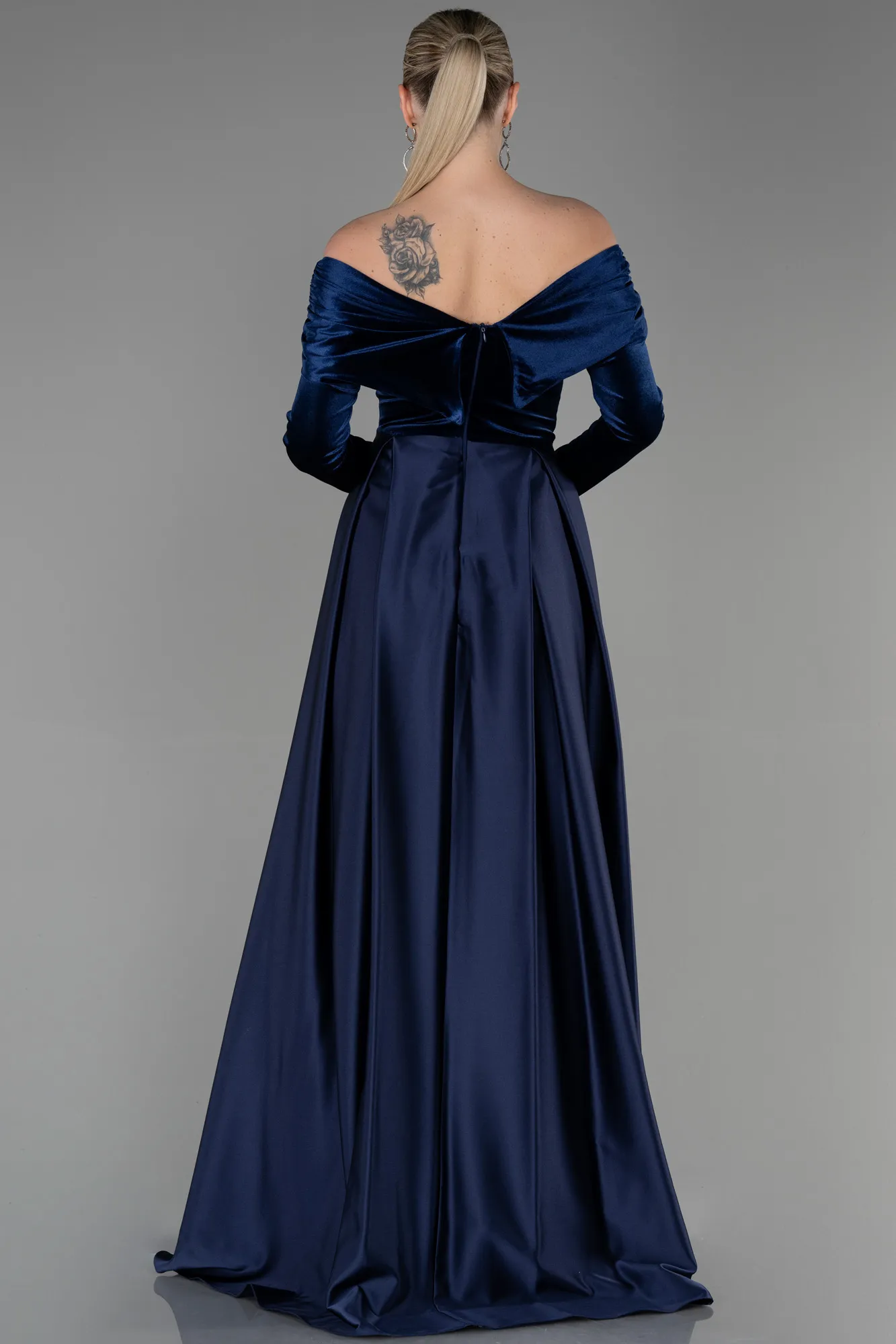 Navy Blue-Long Evening Dress ABU2083