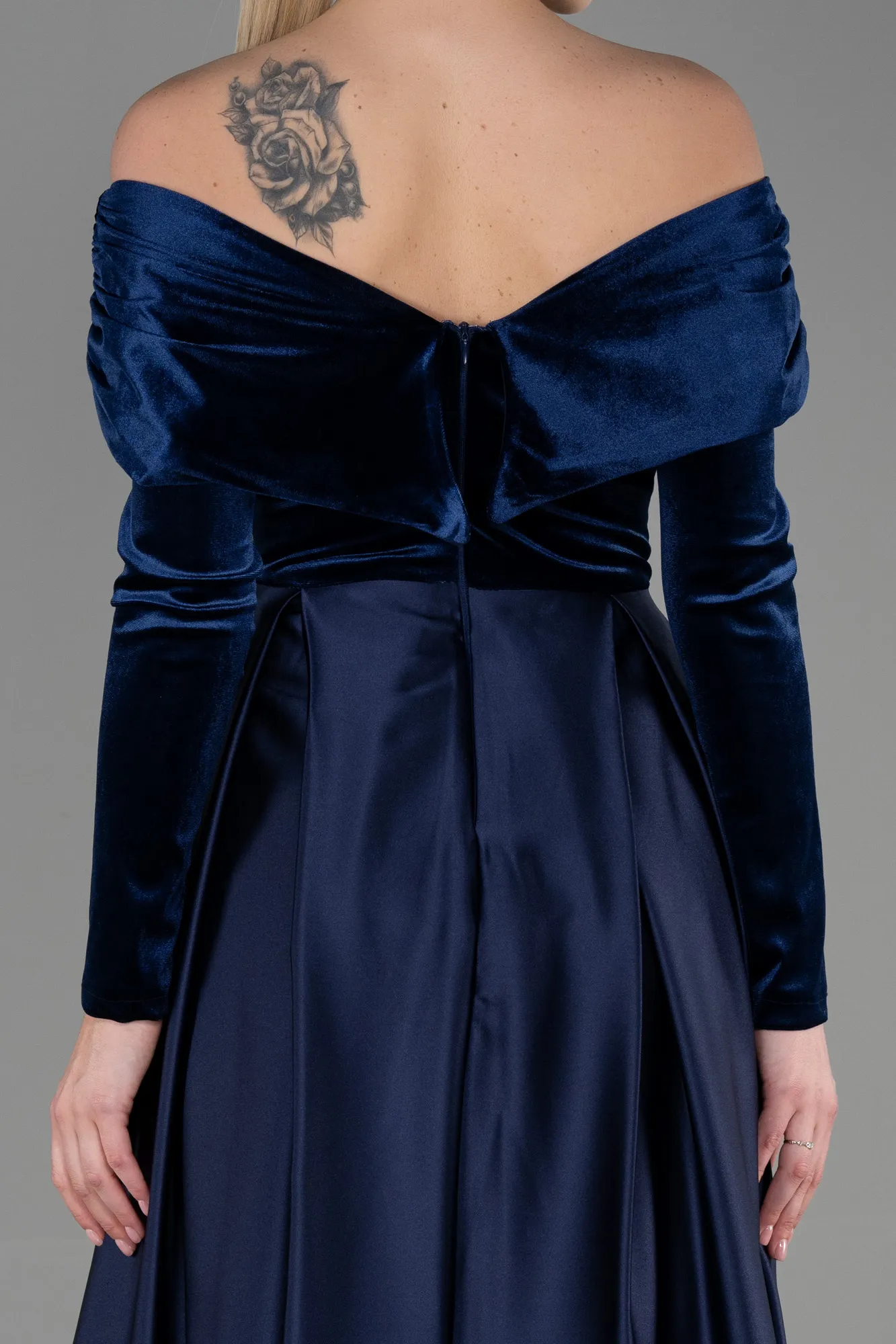 Navy Blue-Long Evening Dress ABU2083