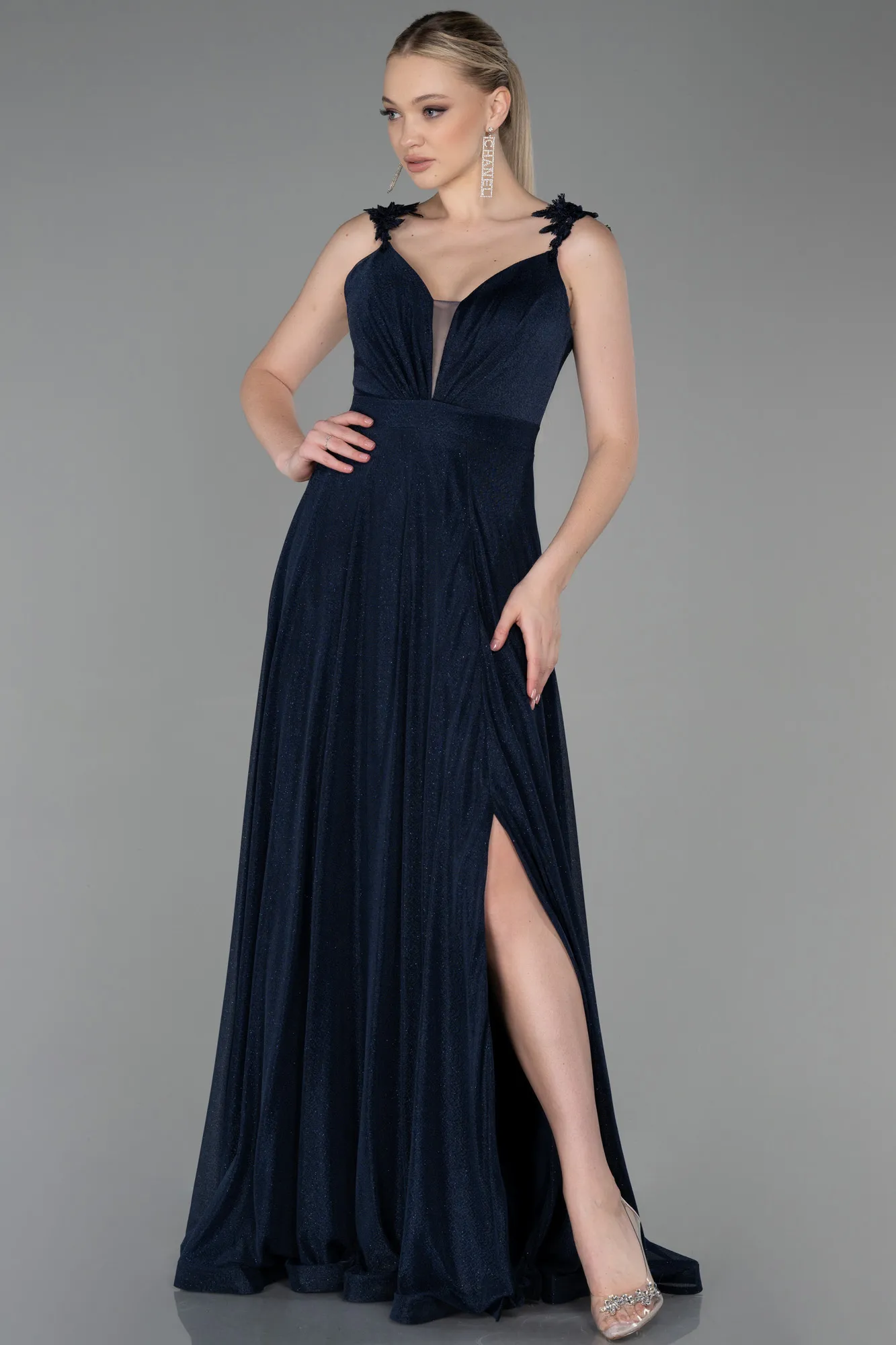 Navy Blue-Long Evening Dress ABU2307