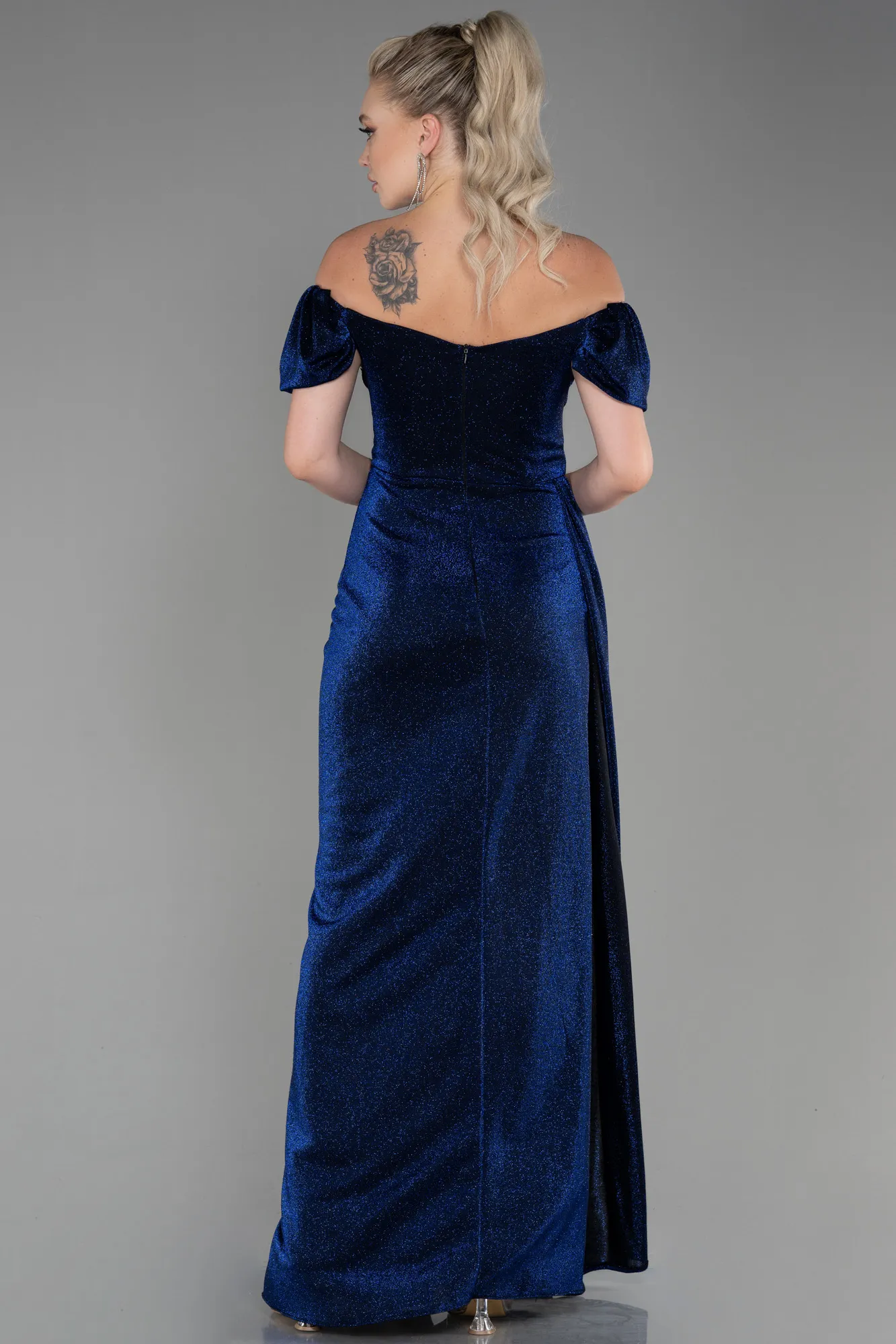 Navy Blue-Long Evening Dress ABU2657