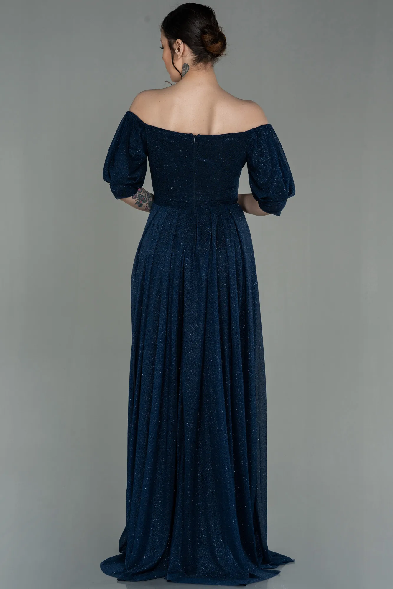 Navy Blue-Long Evening Dress ABU2983