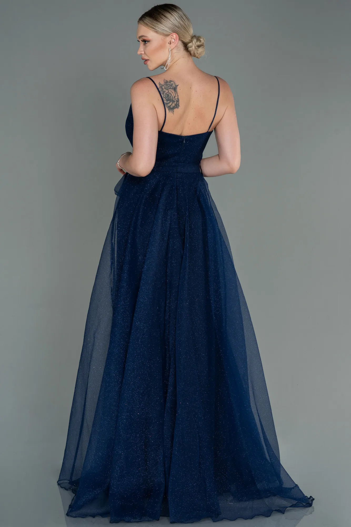 Navy Blue-Long Evening Dress ABU3070