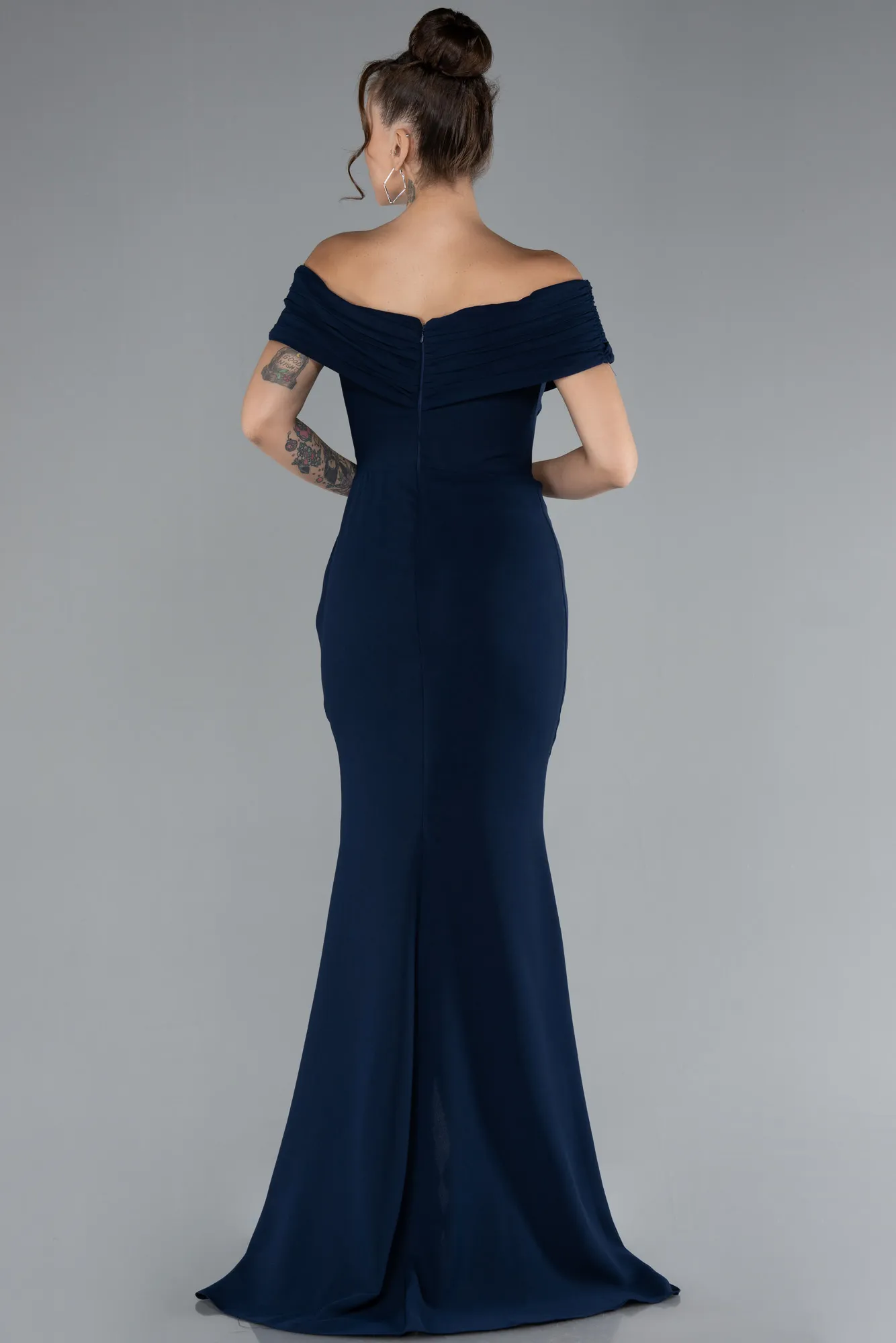 Navy Blue-Long Evening Dress ABU3156