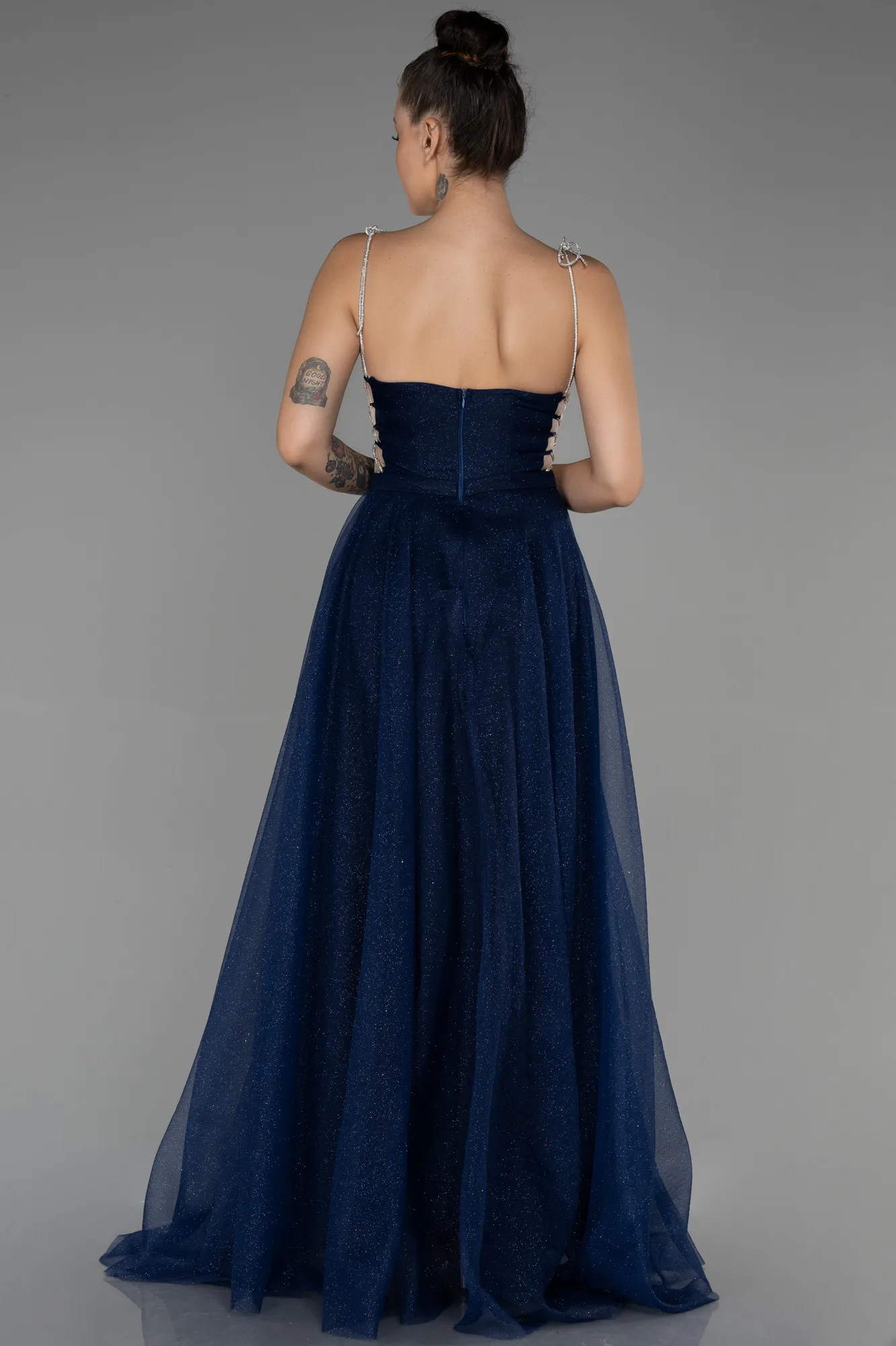 Navy Blue-Long Evening Dress ABU3311