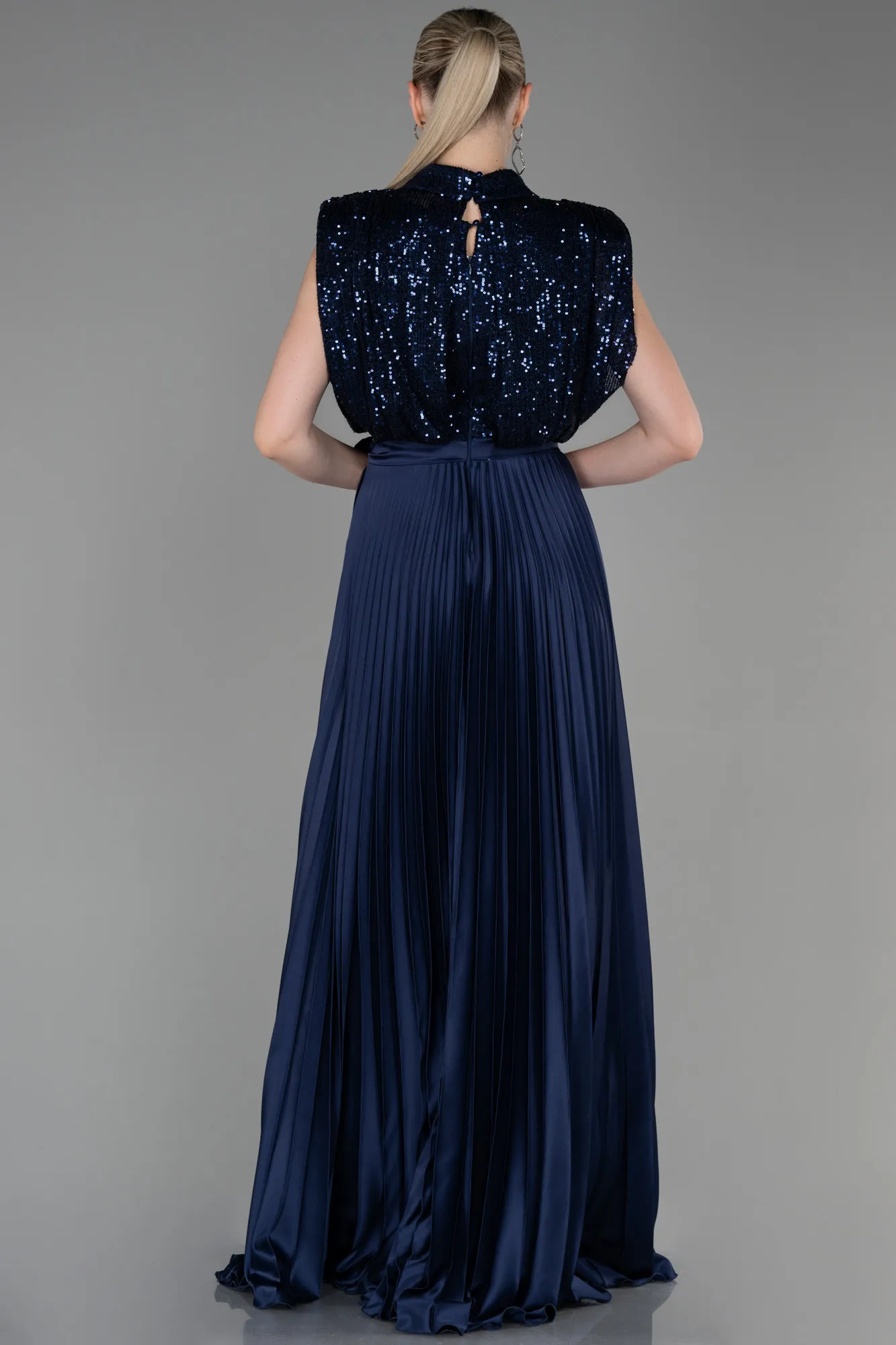 Navy Blue-Long Evening Dress ABU3326