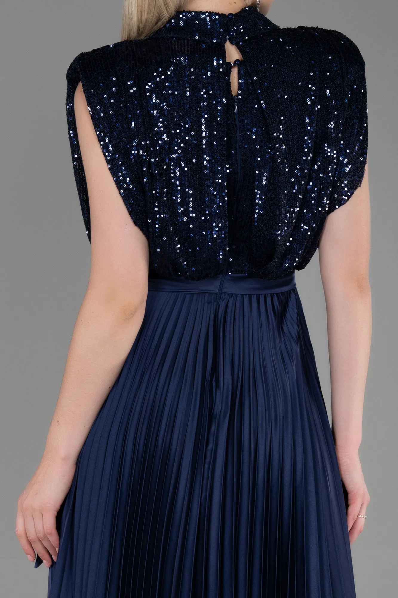 Navy Blue-Long Evening Dress ABU3326