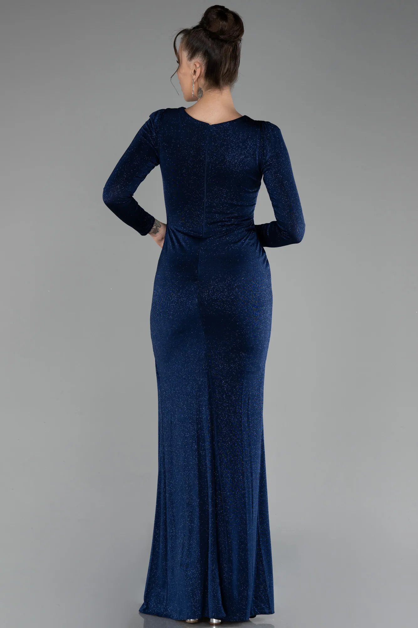 Navy Blue-Long Evening Dress ABU3542