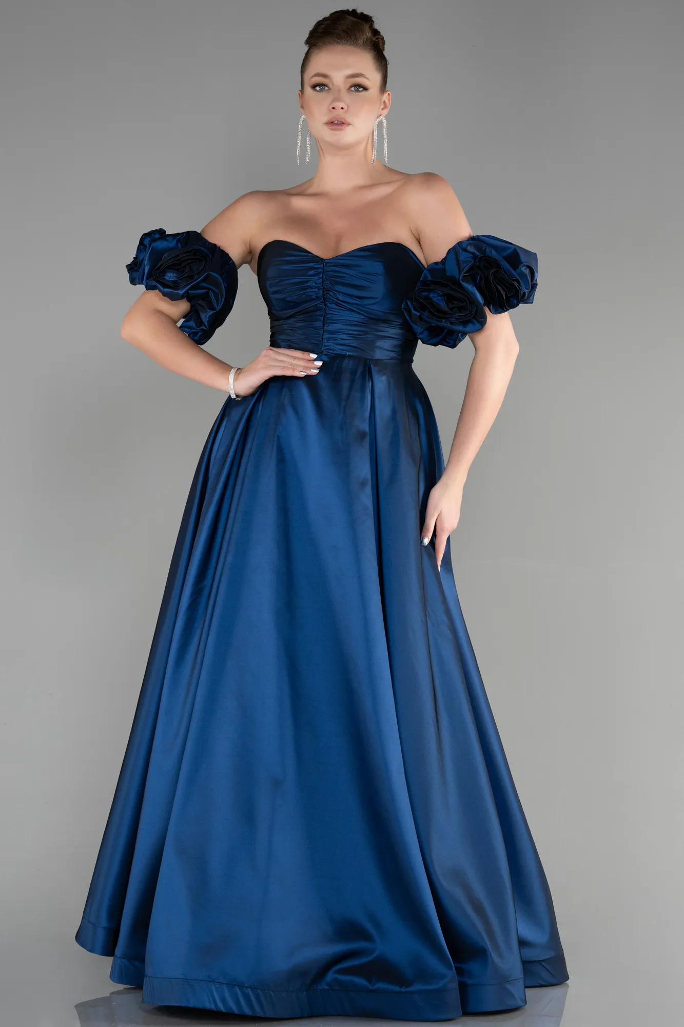 Navy Blue-Long Evening Dress ABU3547