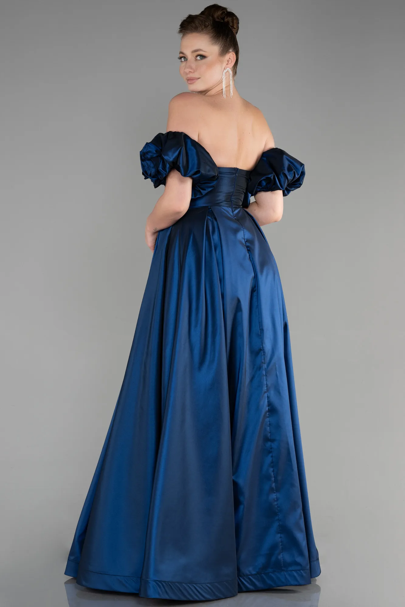 Navy Blue-Long Evening Dress ABU3547