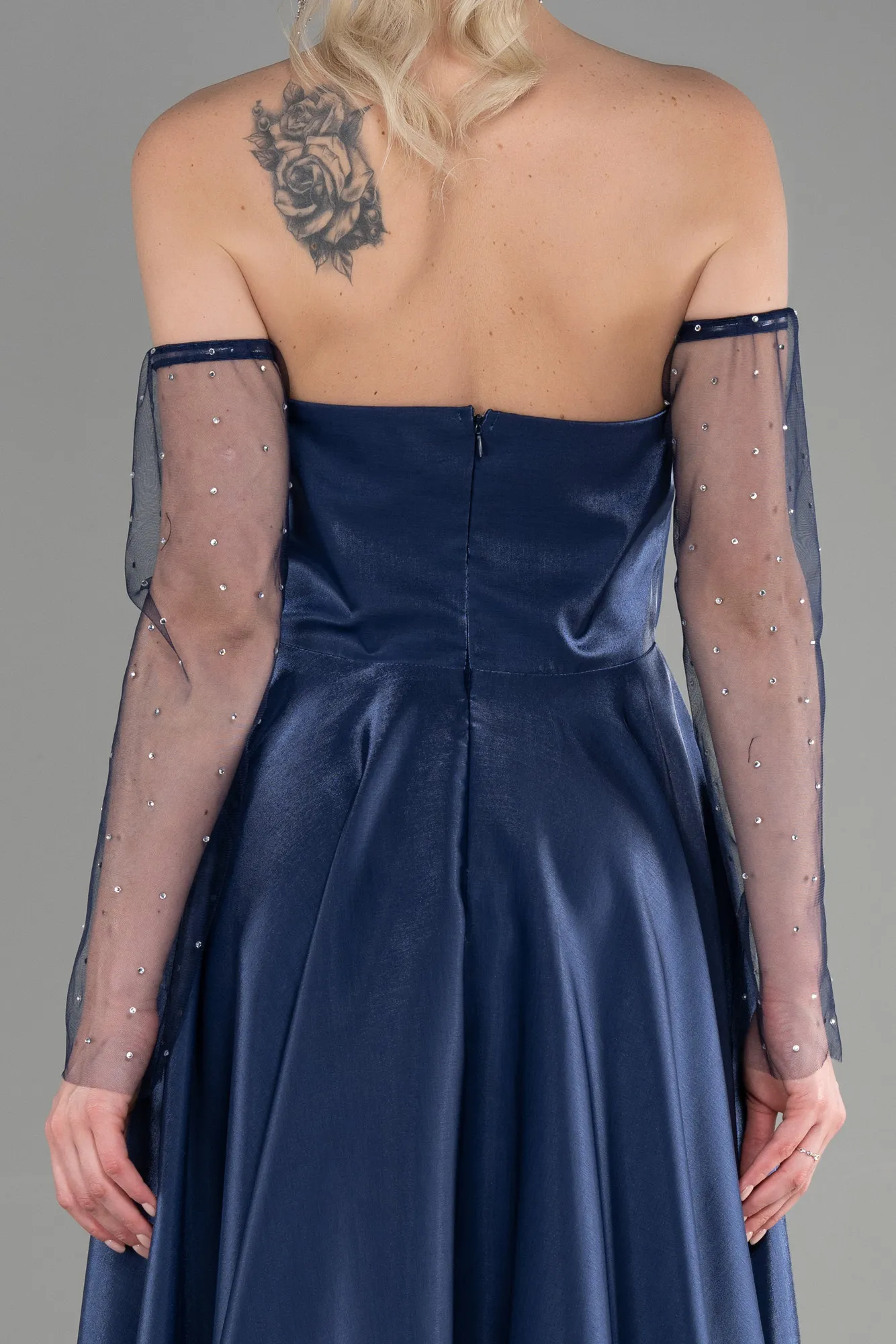 Navy Blue-Long Evening Dress ABU3604