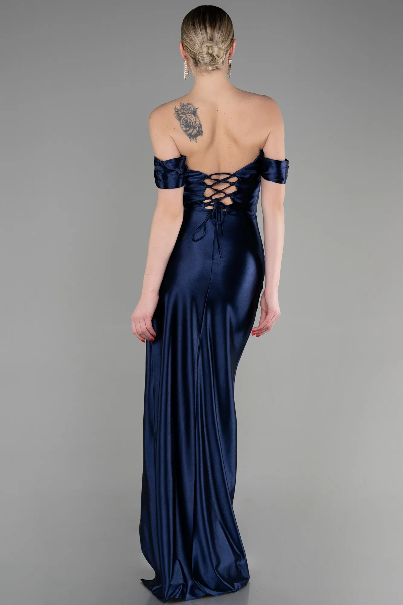 Navy Blue-Long Evening Dress ABU3611