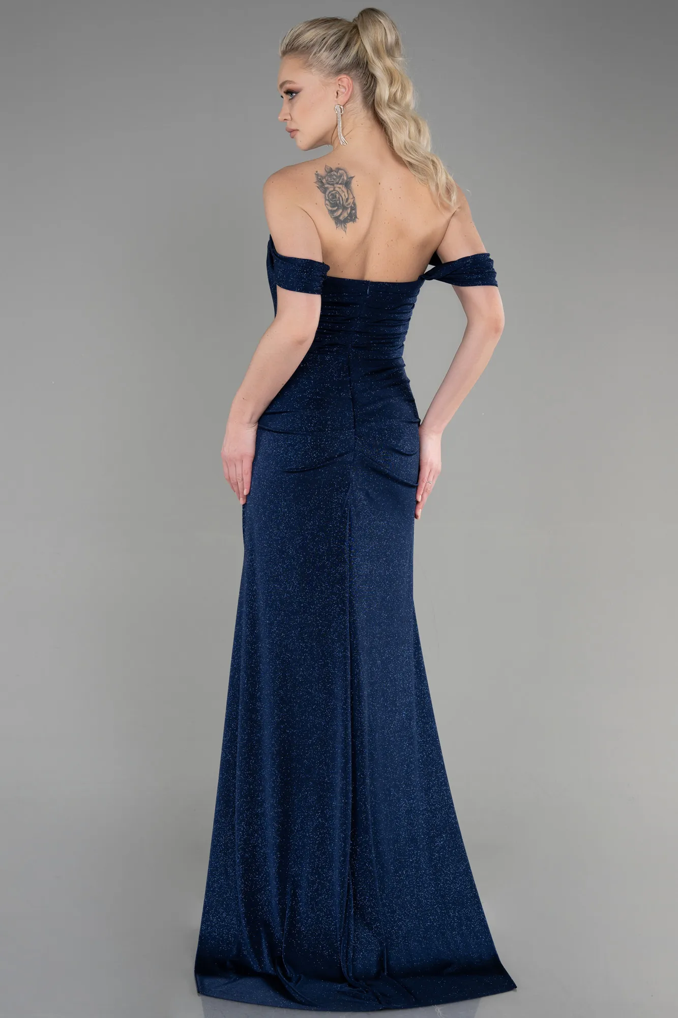 Navy Blue-Long Evening Dress ABU3633