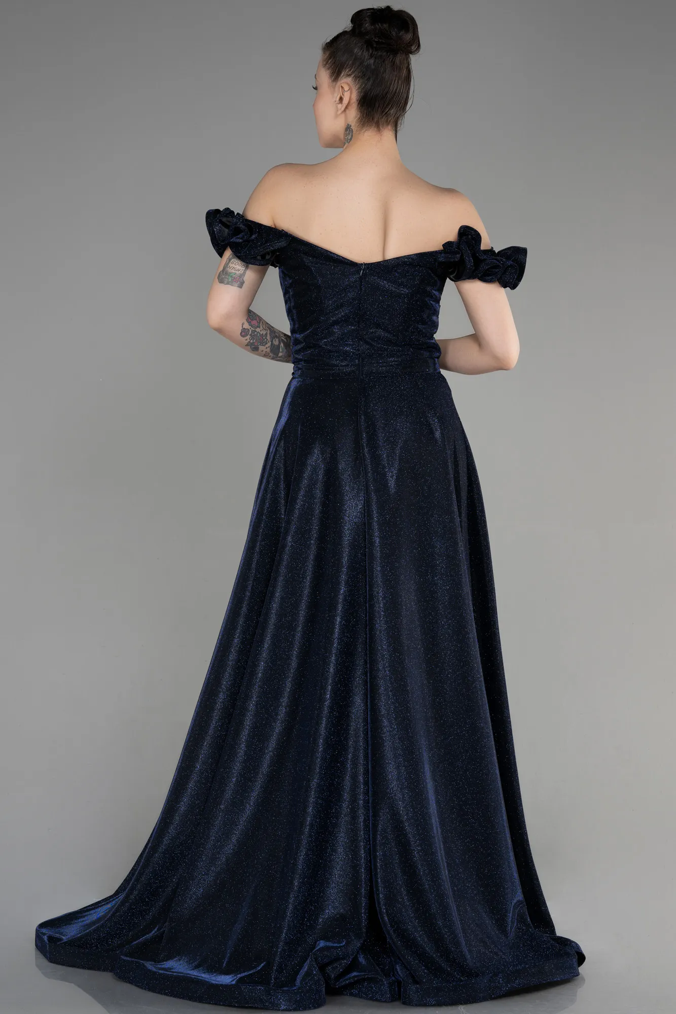 Navy Blue-Long Evening Dress ABU3661