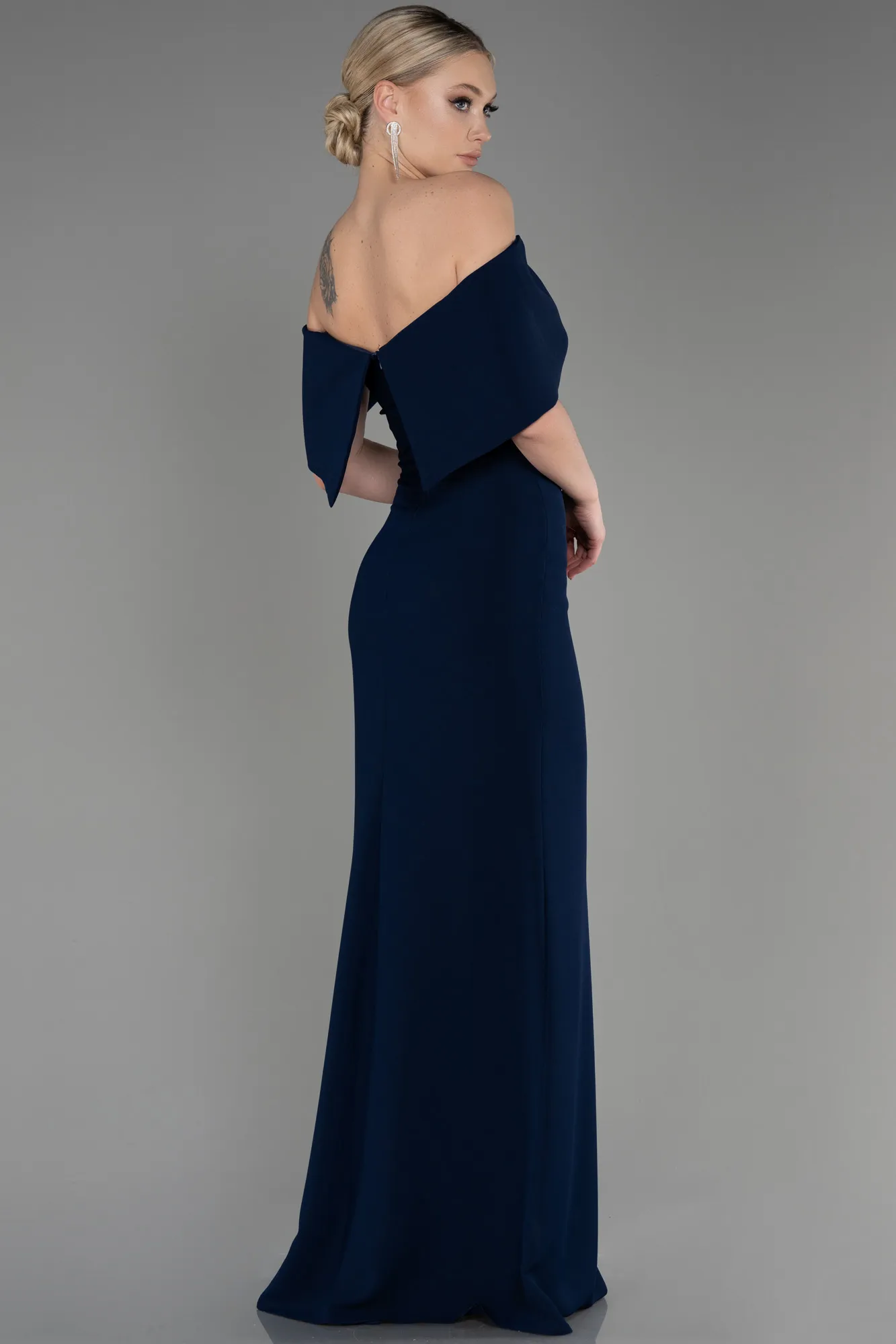 Navy Blue-Long Evening Dress ABU3775
