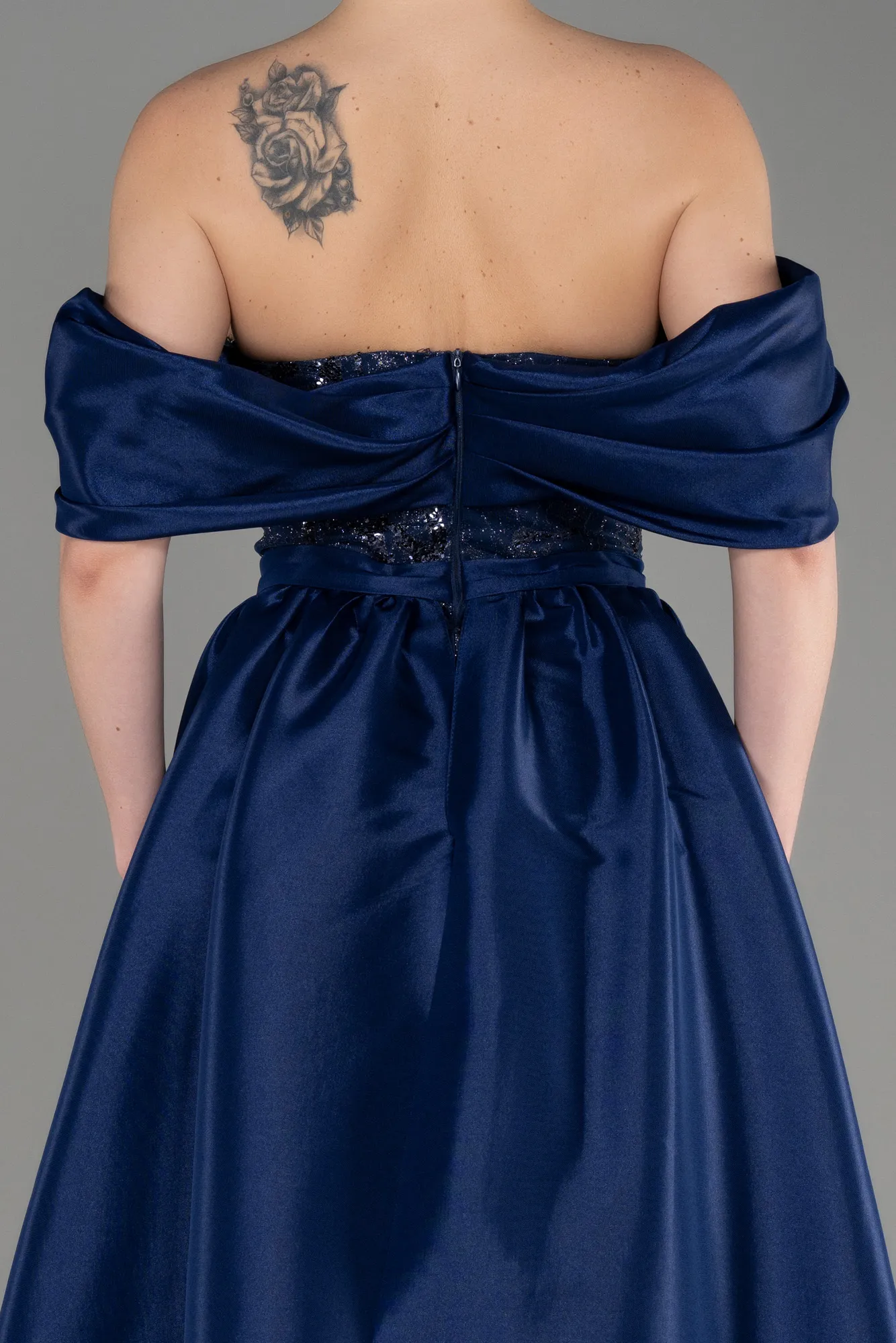 Navy Blue-Long Evening Dress ABU3887