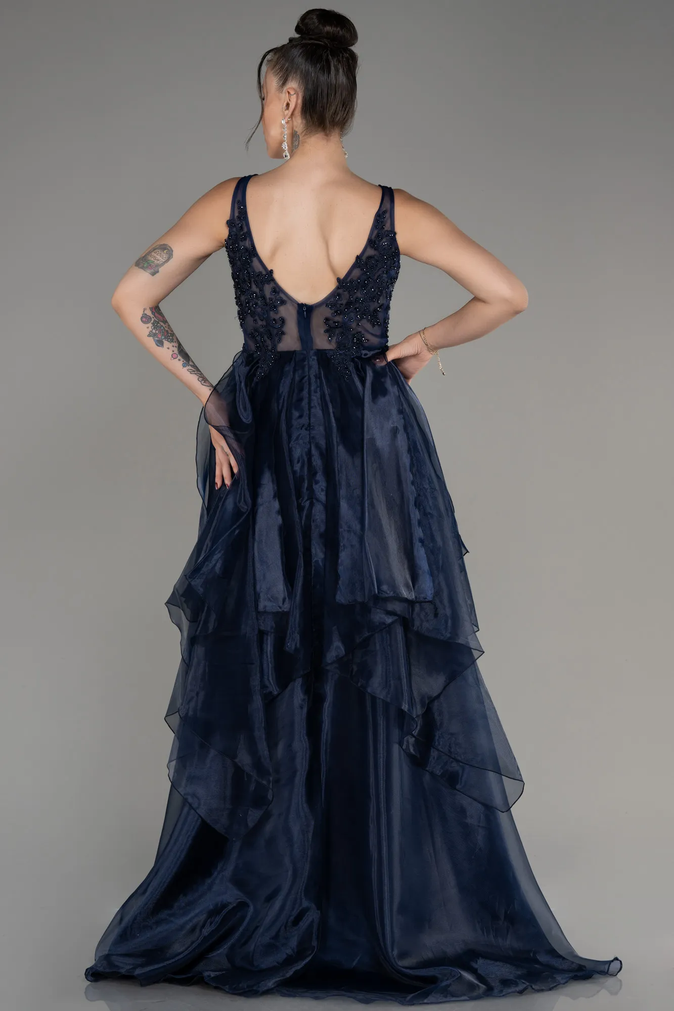 Navy Blue-Long Evening Dress ABU3952