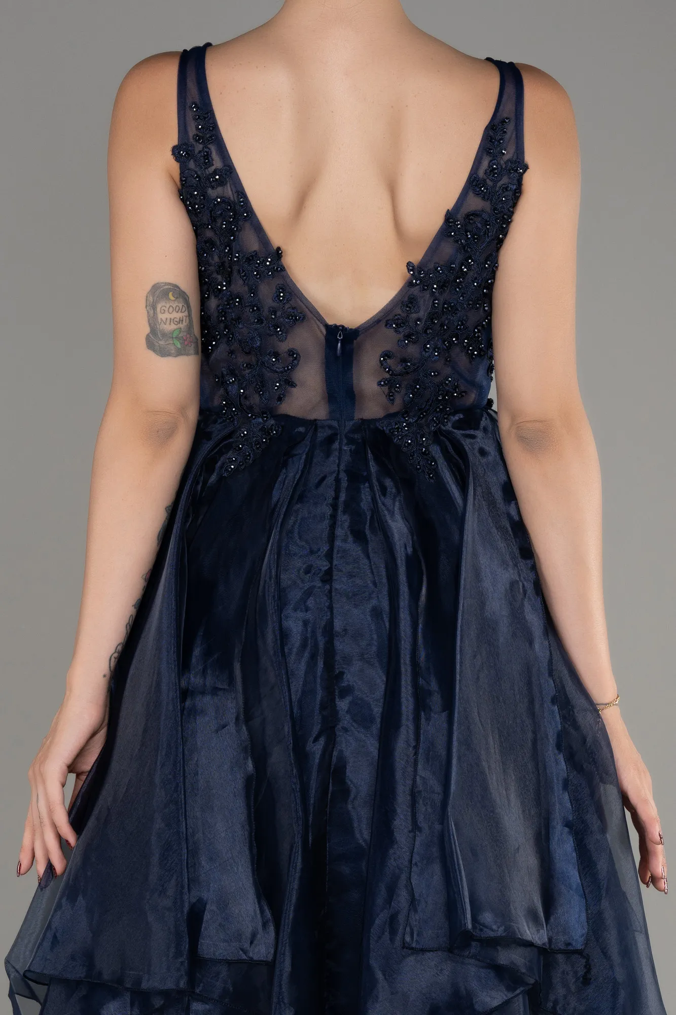 Navy Blue-Long Evening Dress ABU3952