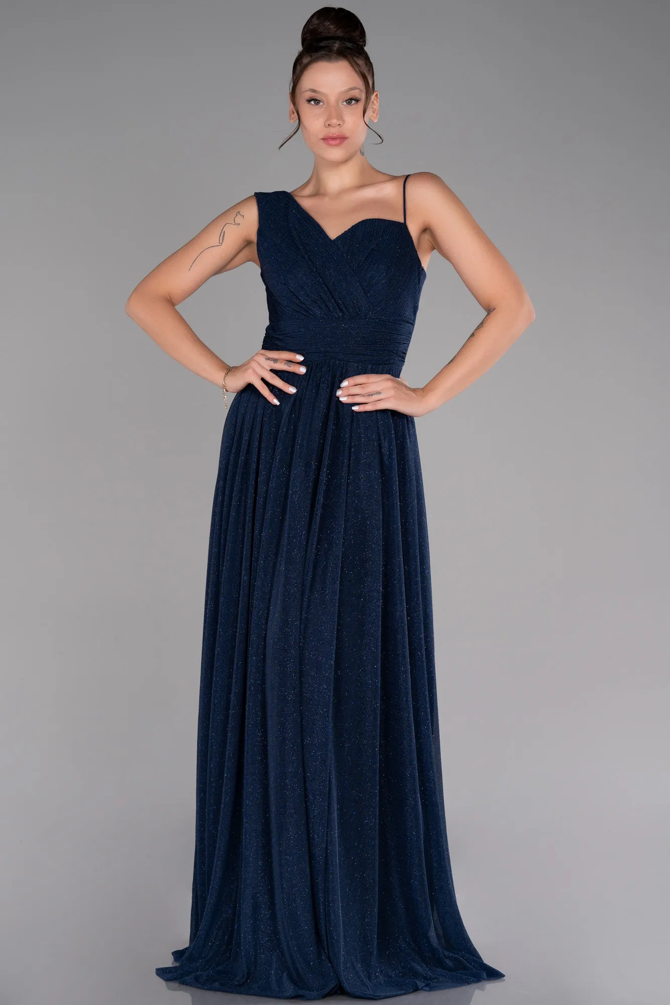 Navy Blue-Long Evening Dress ABU4190