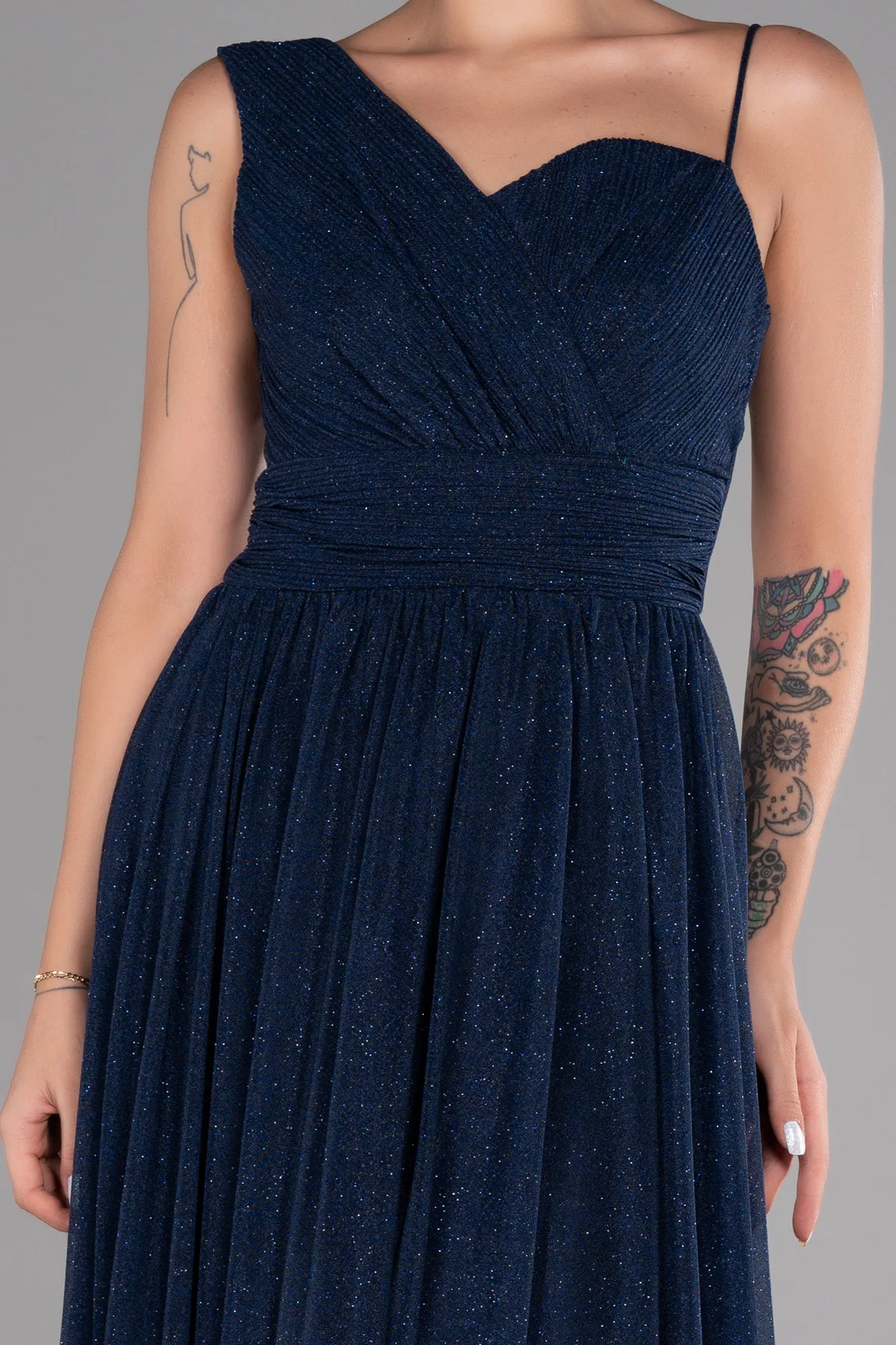 Navy Blue-Long Evening Dress ABU4190