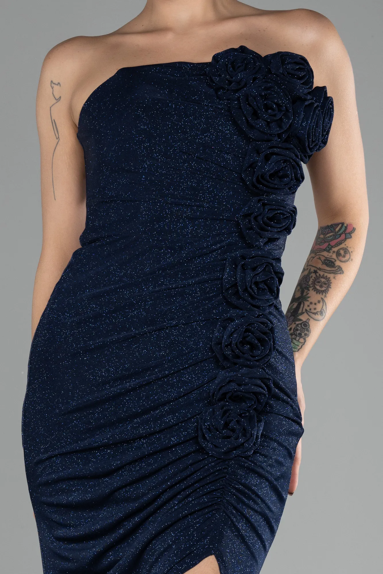 Navy Blue-Long Evening Dress ABU4225