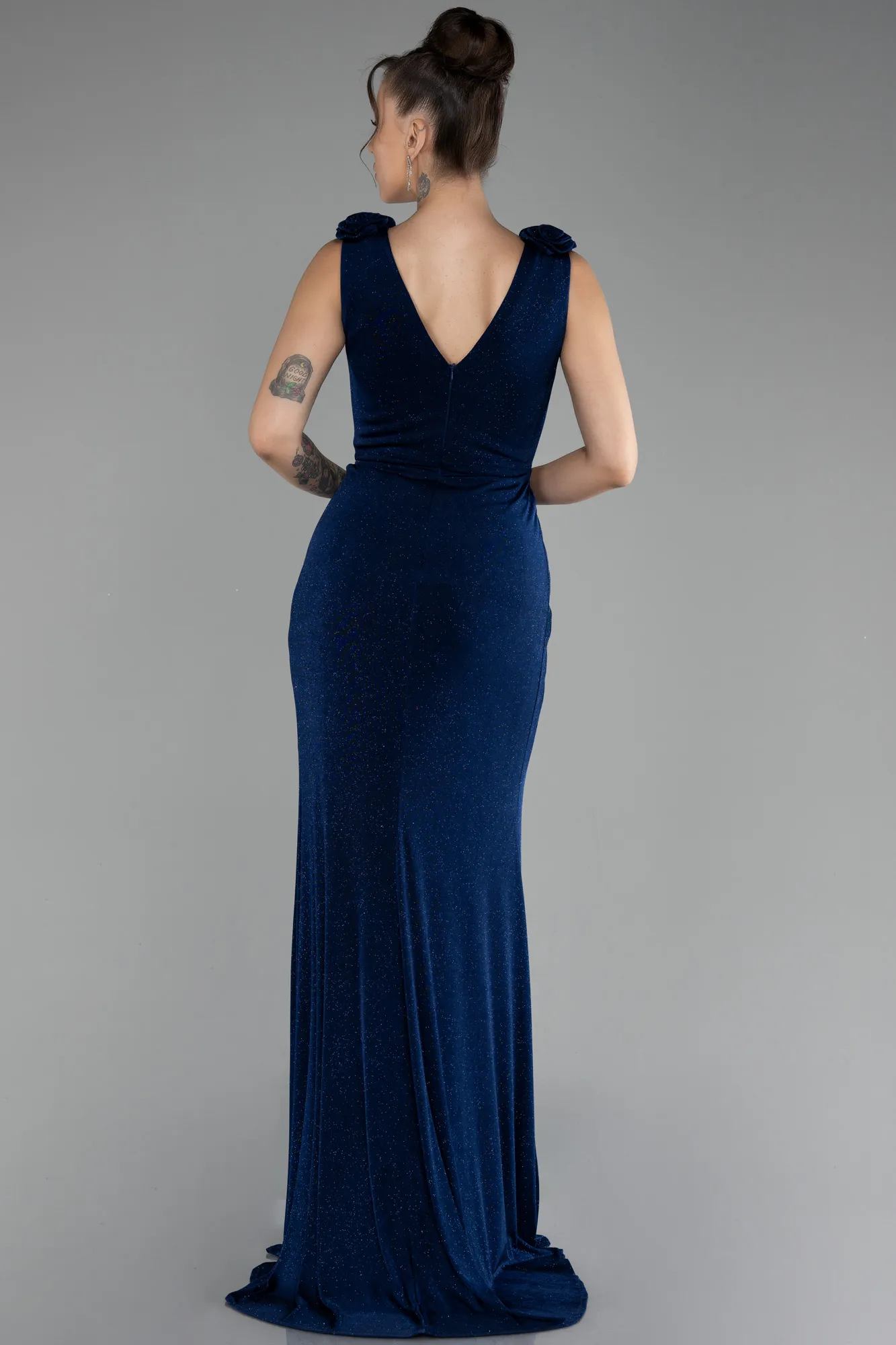 Navy Blue-Long Evening Dress ABU4226