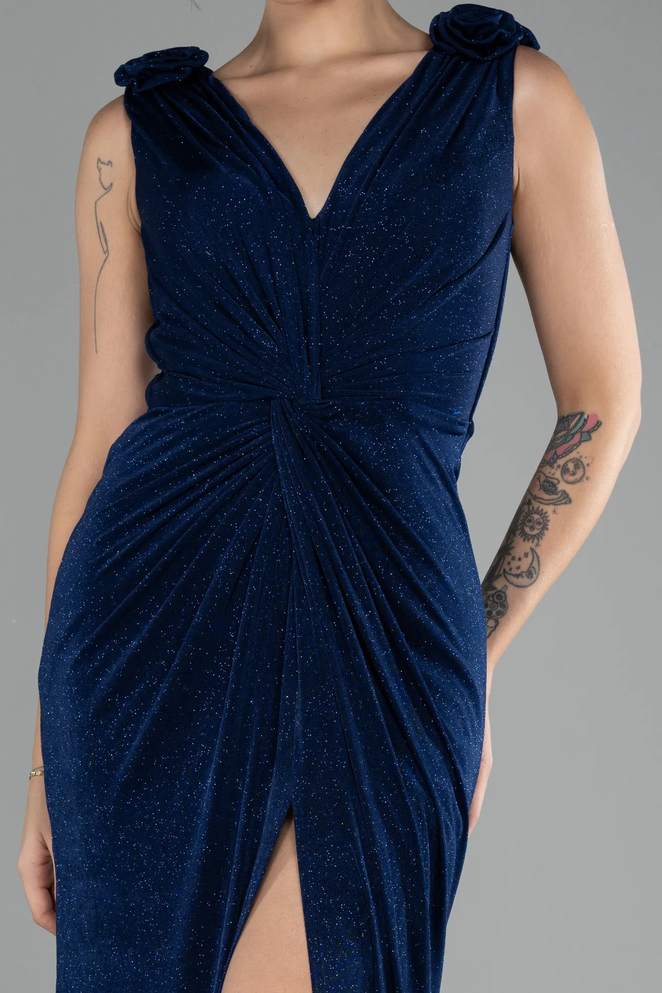 Navy Blue-Long Evening Dress ABU4226