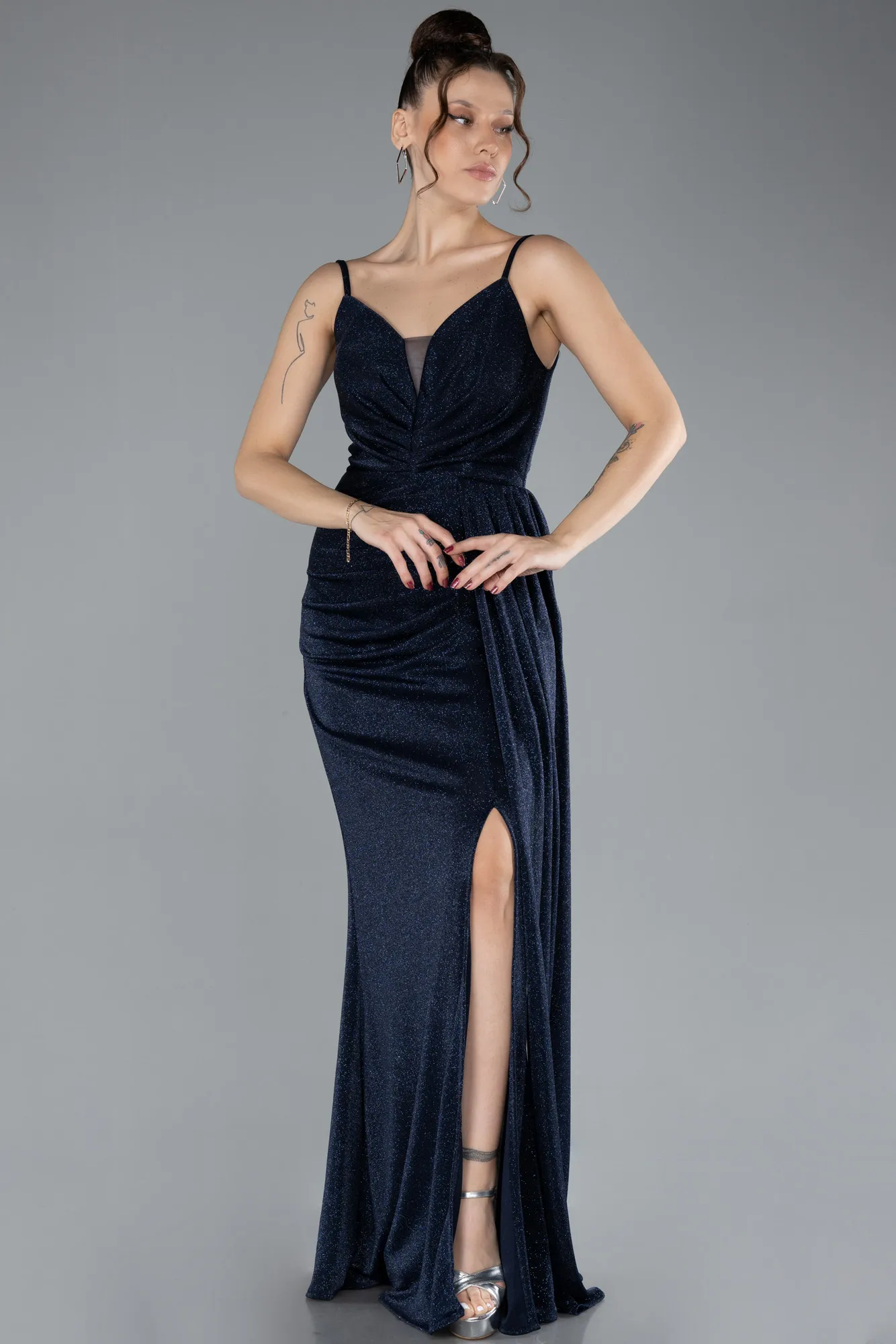 Navy Blue-Long Evening Dress ABU4408