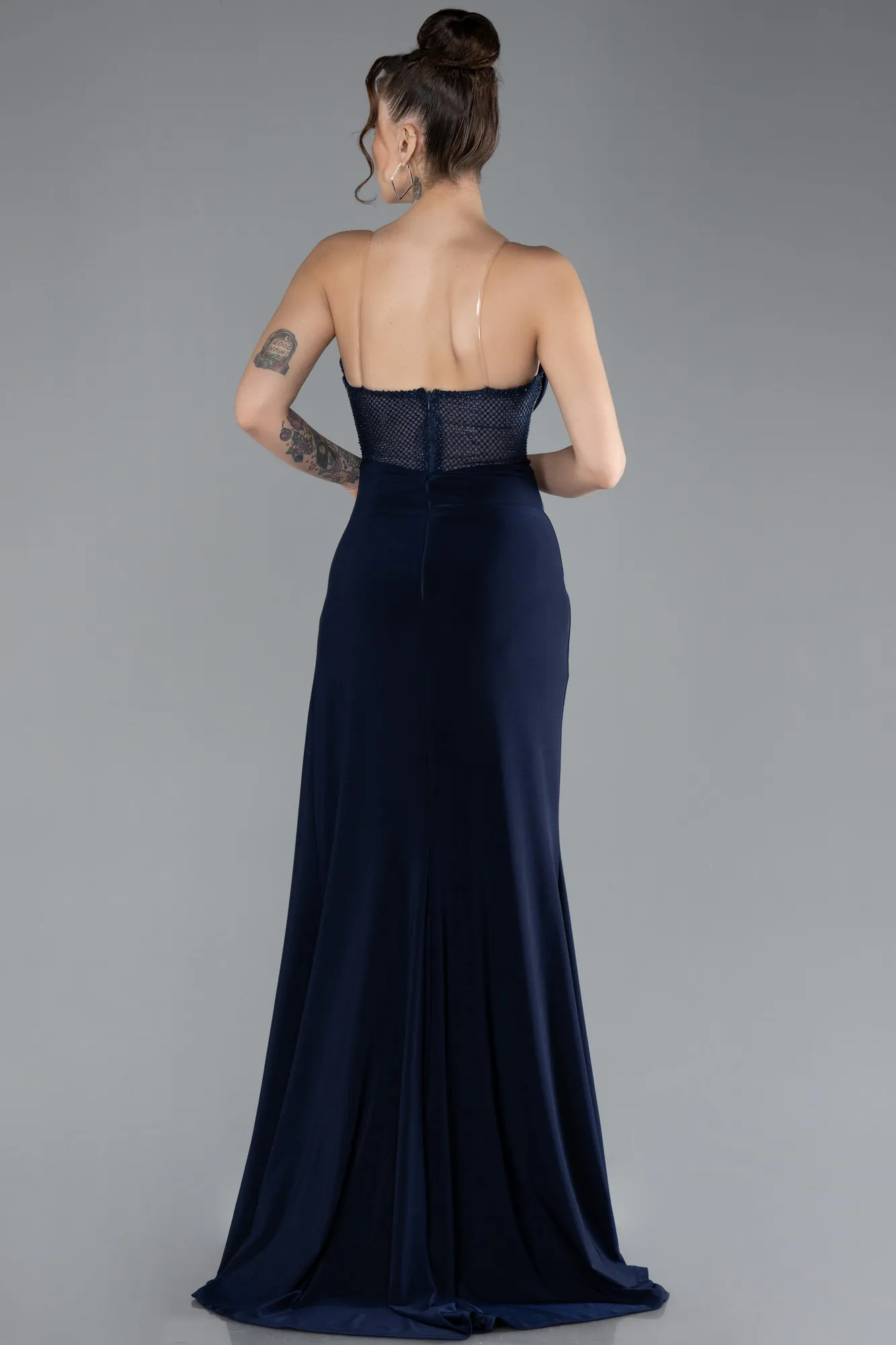 Navy Blue-Long Evening Dress ABU4410