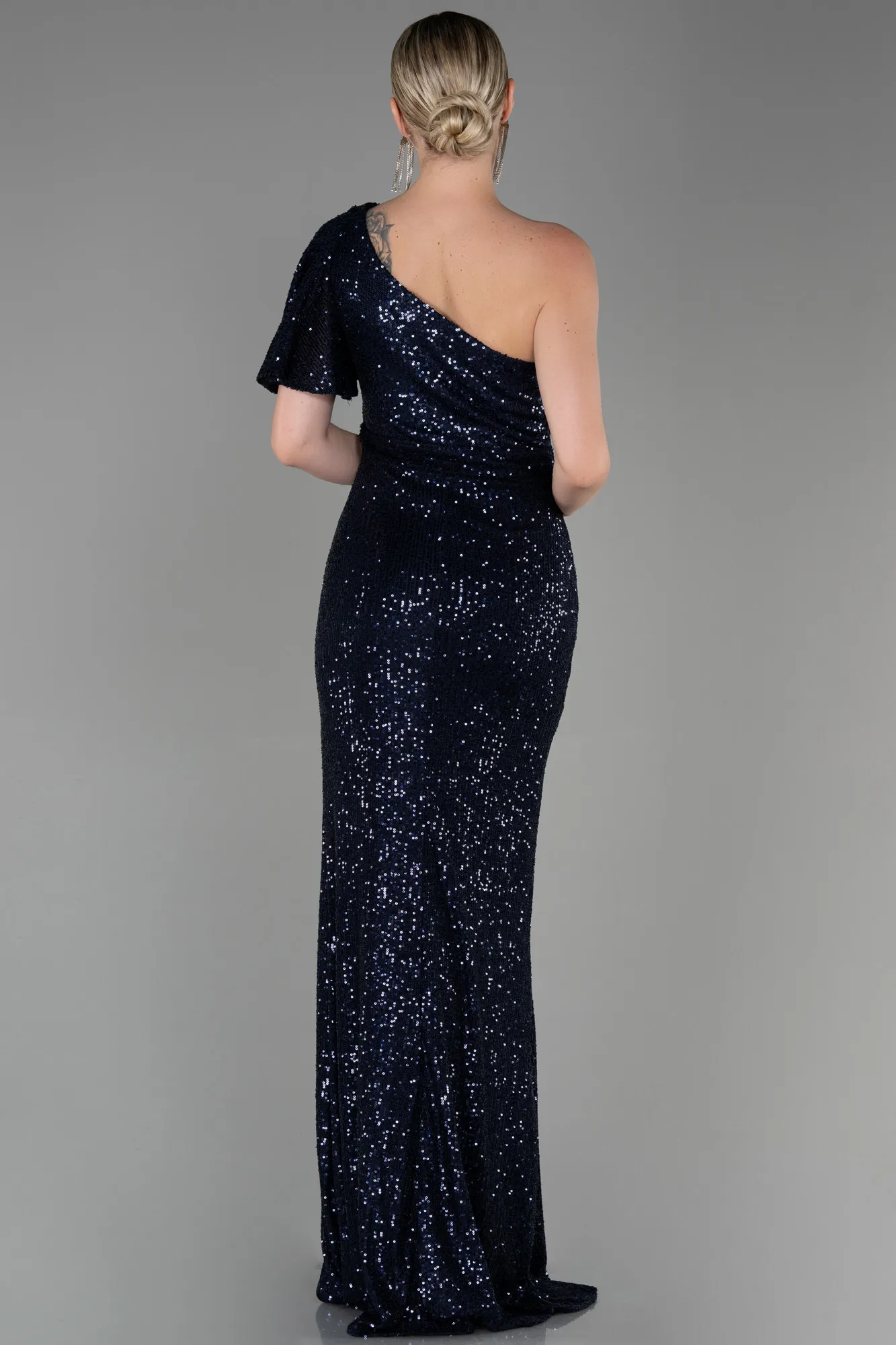 Navy Blue-Long Mermaid Evening Dress ABU1891