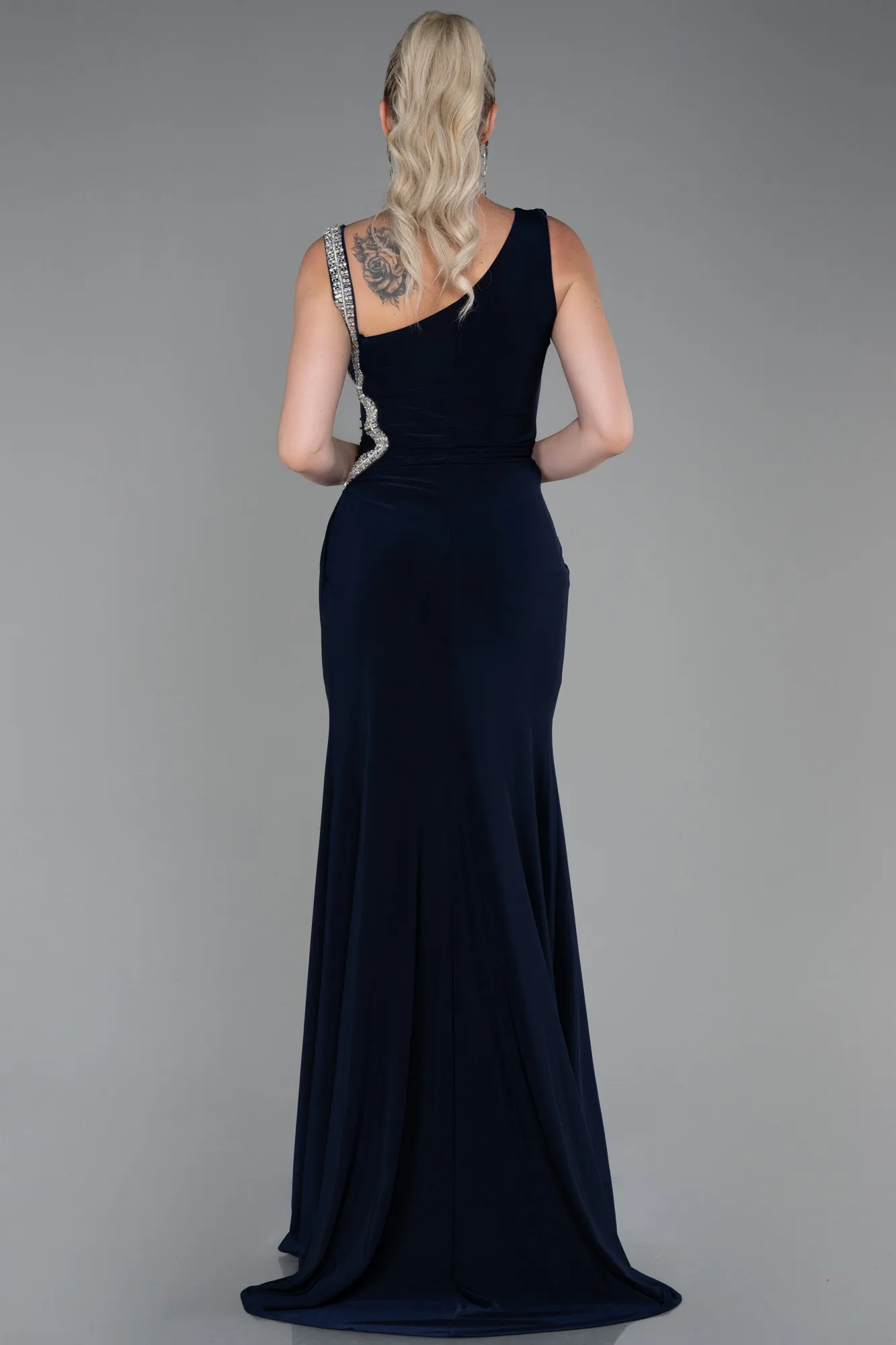 Navy Blue-Long Mermaid Evening Dress ABU3206