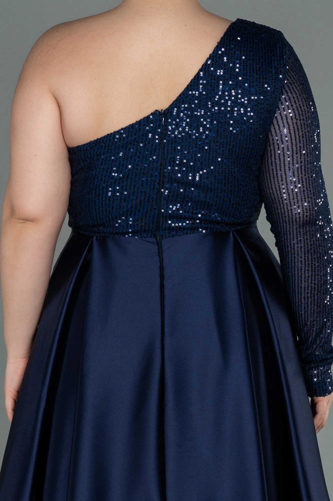 Navy Blue-Long Plus Size Evening Dress ABU2165