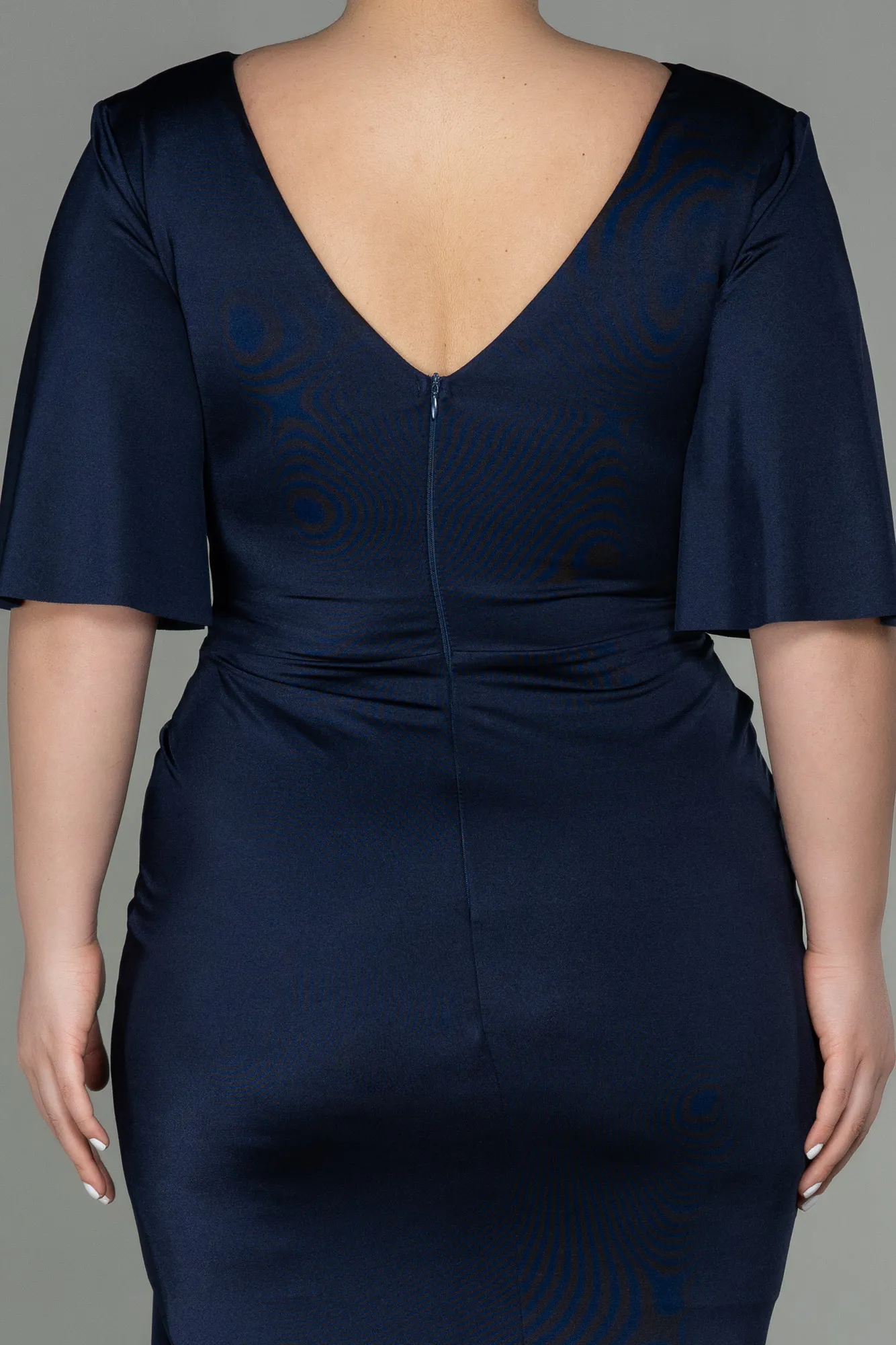 Navy Blue-Long Plus Size Evening Dress ABU2441