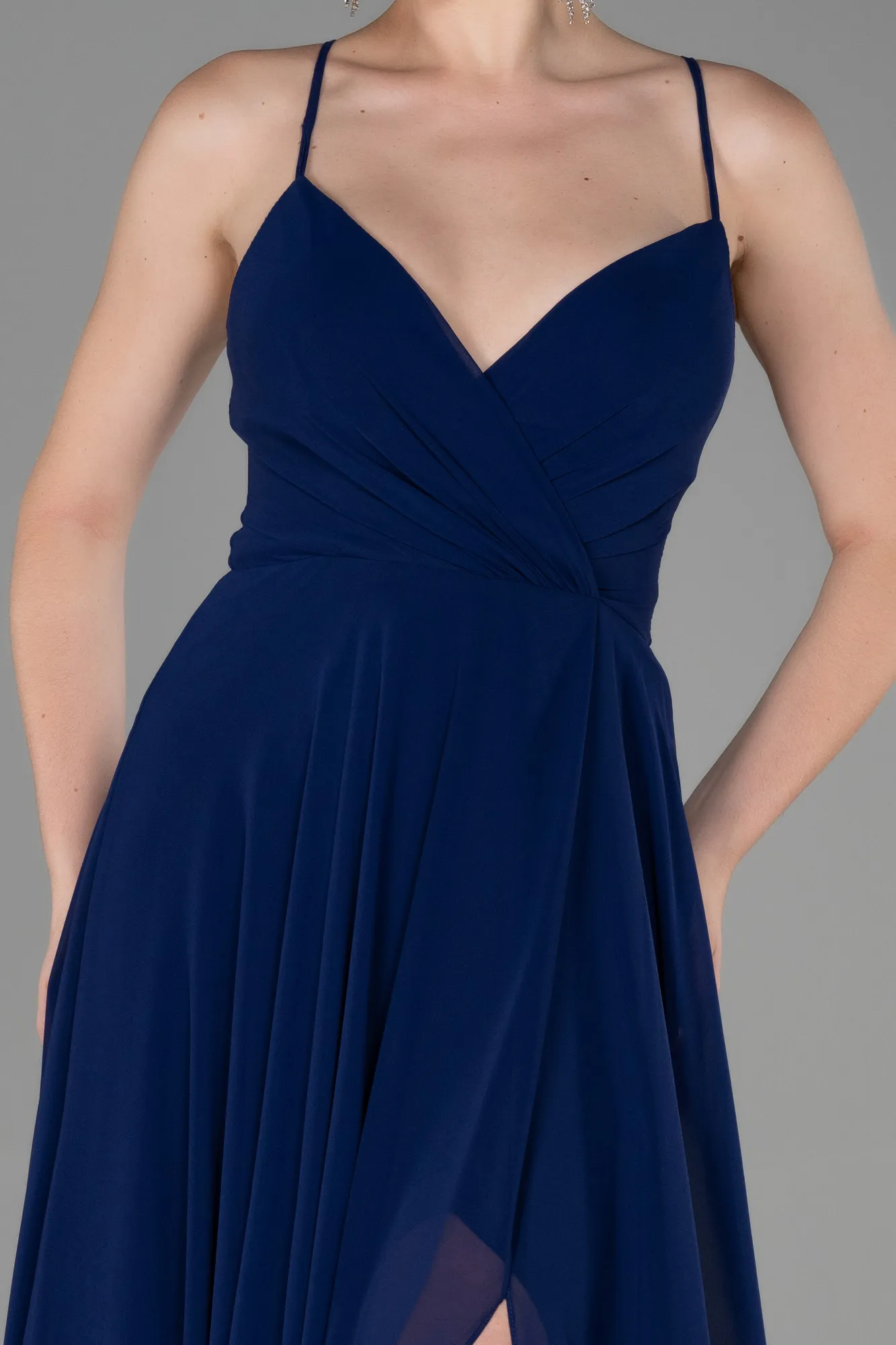 Navy Blue-Long Prom Gown ABU1305