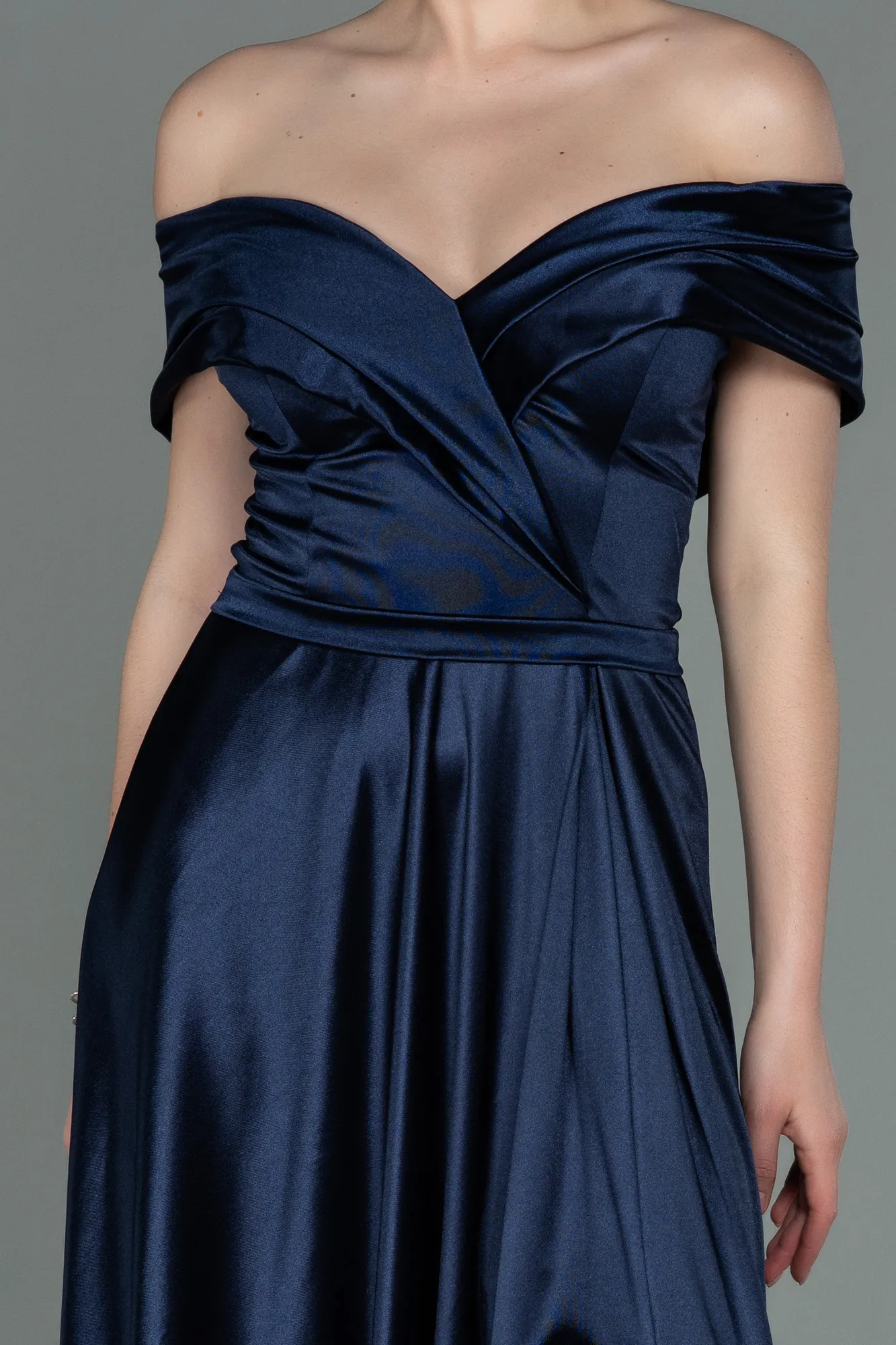 Navy Blue-Long Prom Gown ABU3157