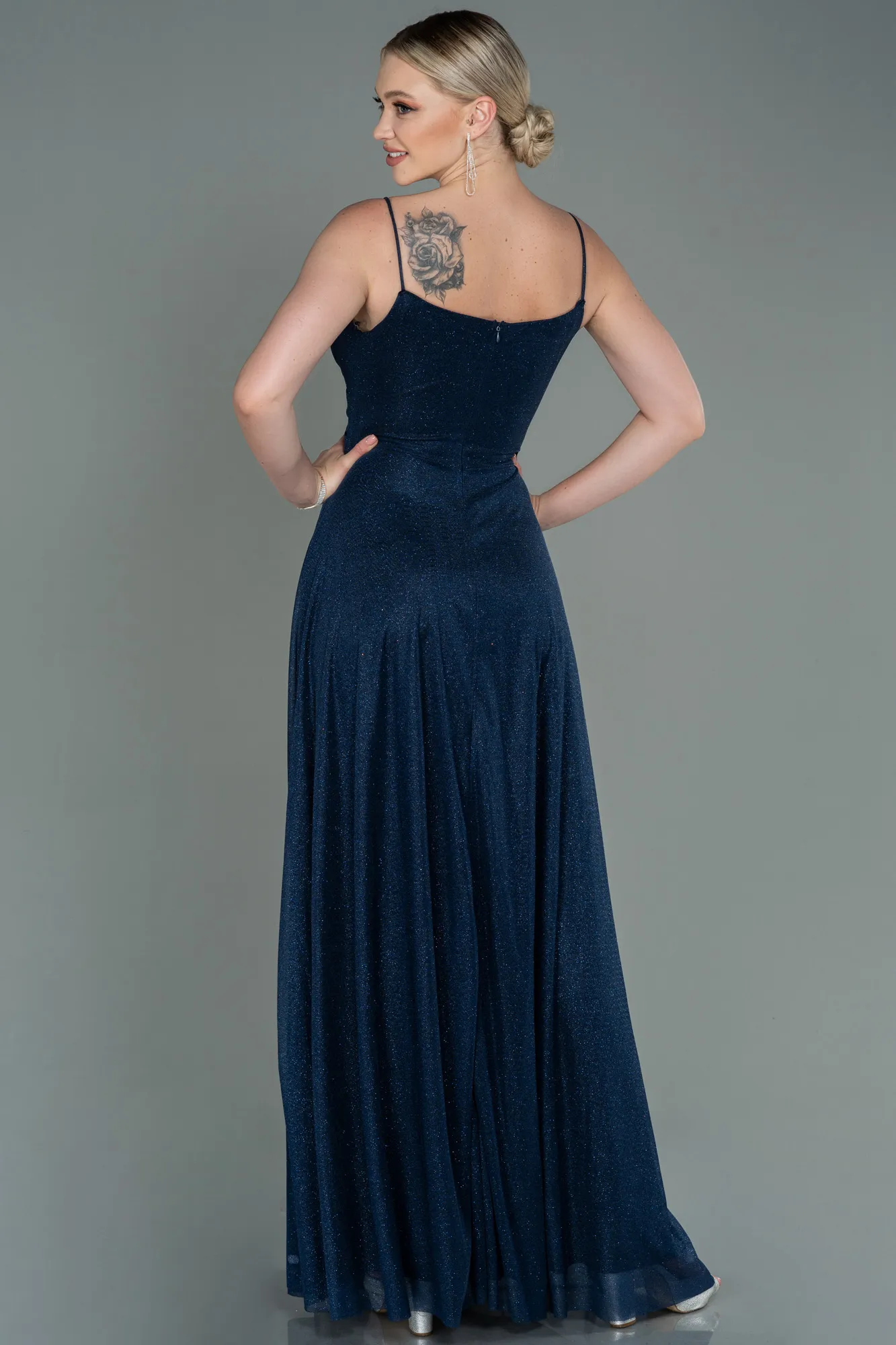 Navy Blue-Long Prom Gown ABU3195
