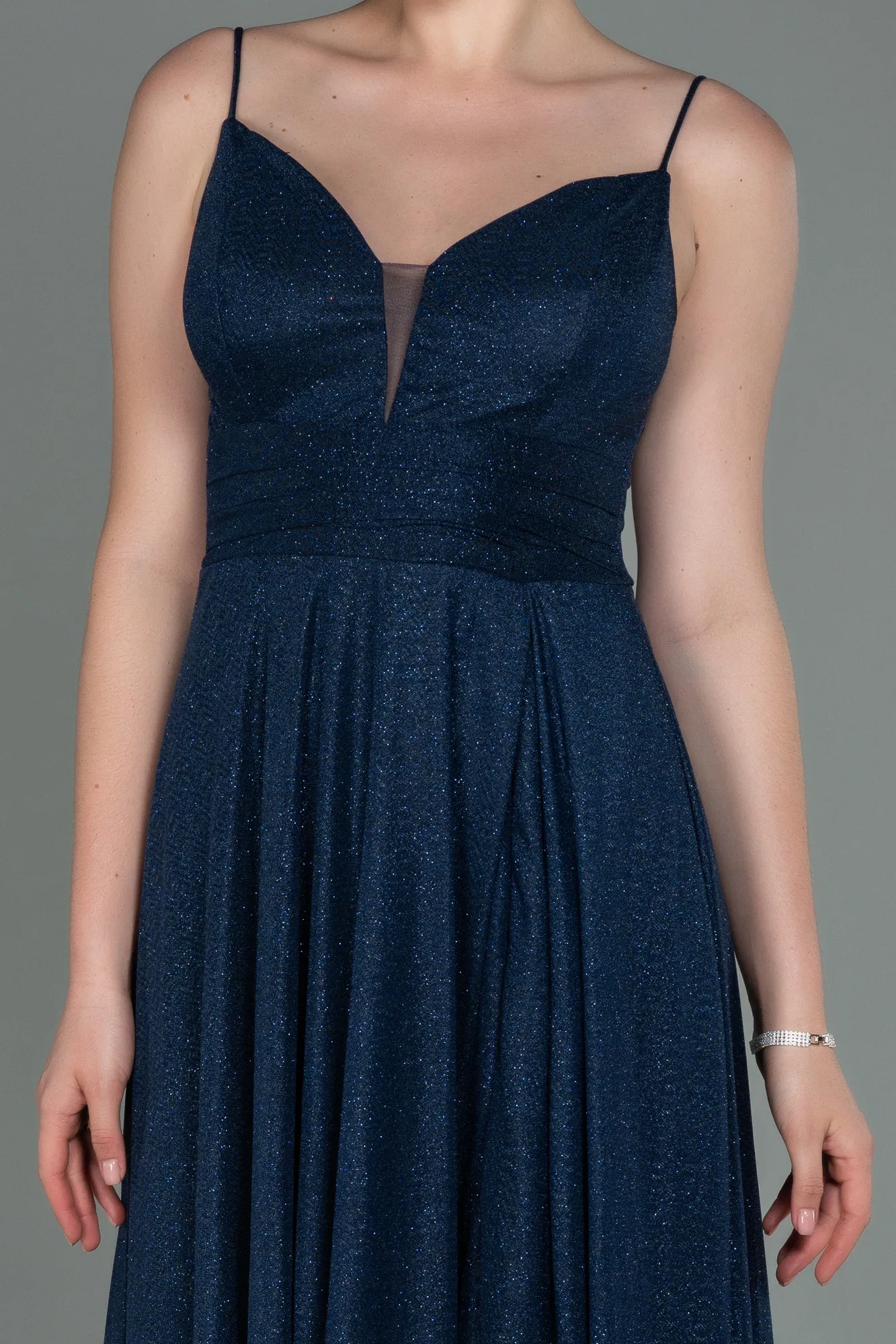 Navy Blue-Long Prom Gown ABU3195