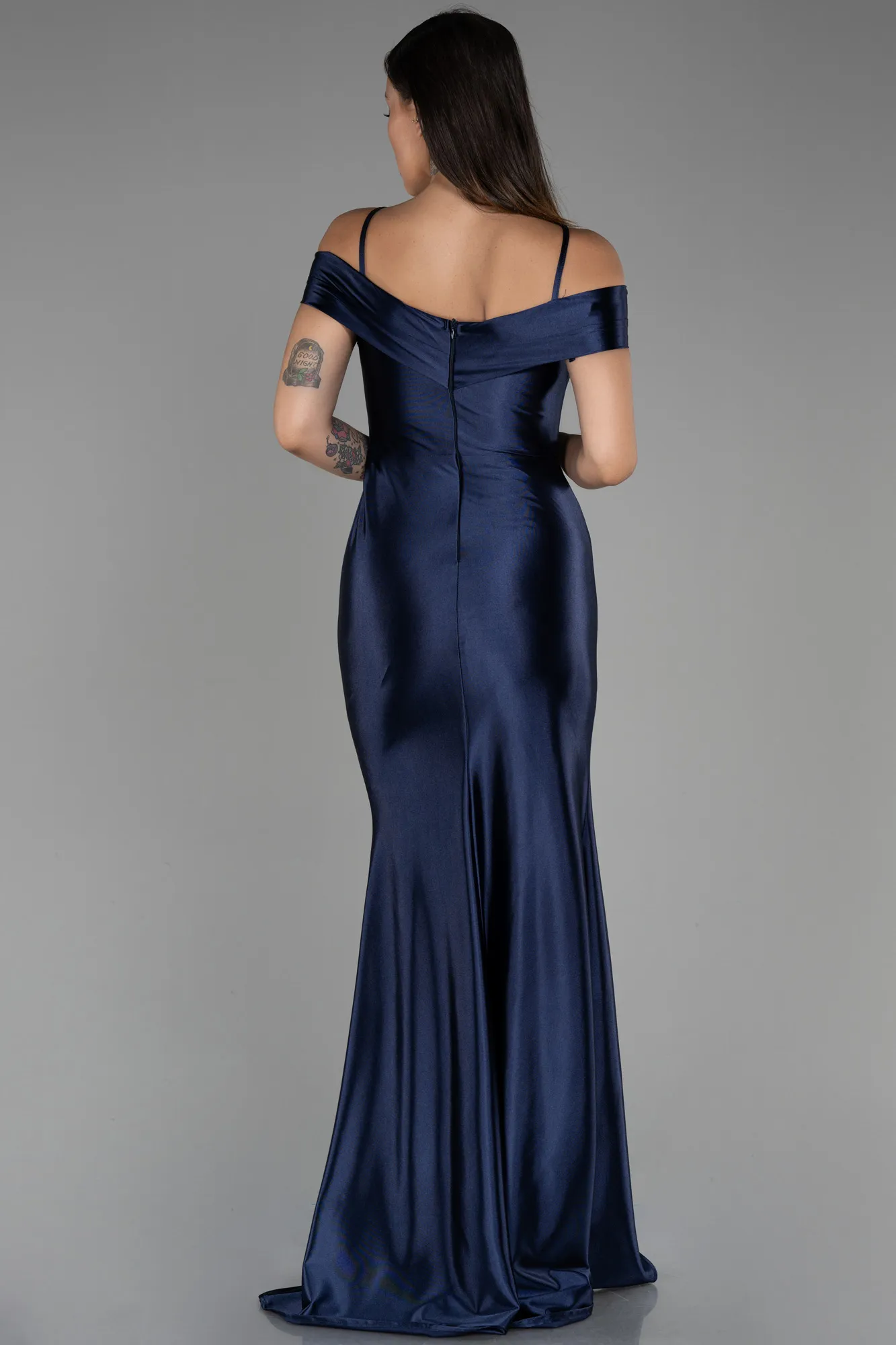 Navy Blue-Long Prom Gown ABU3240