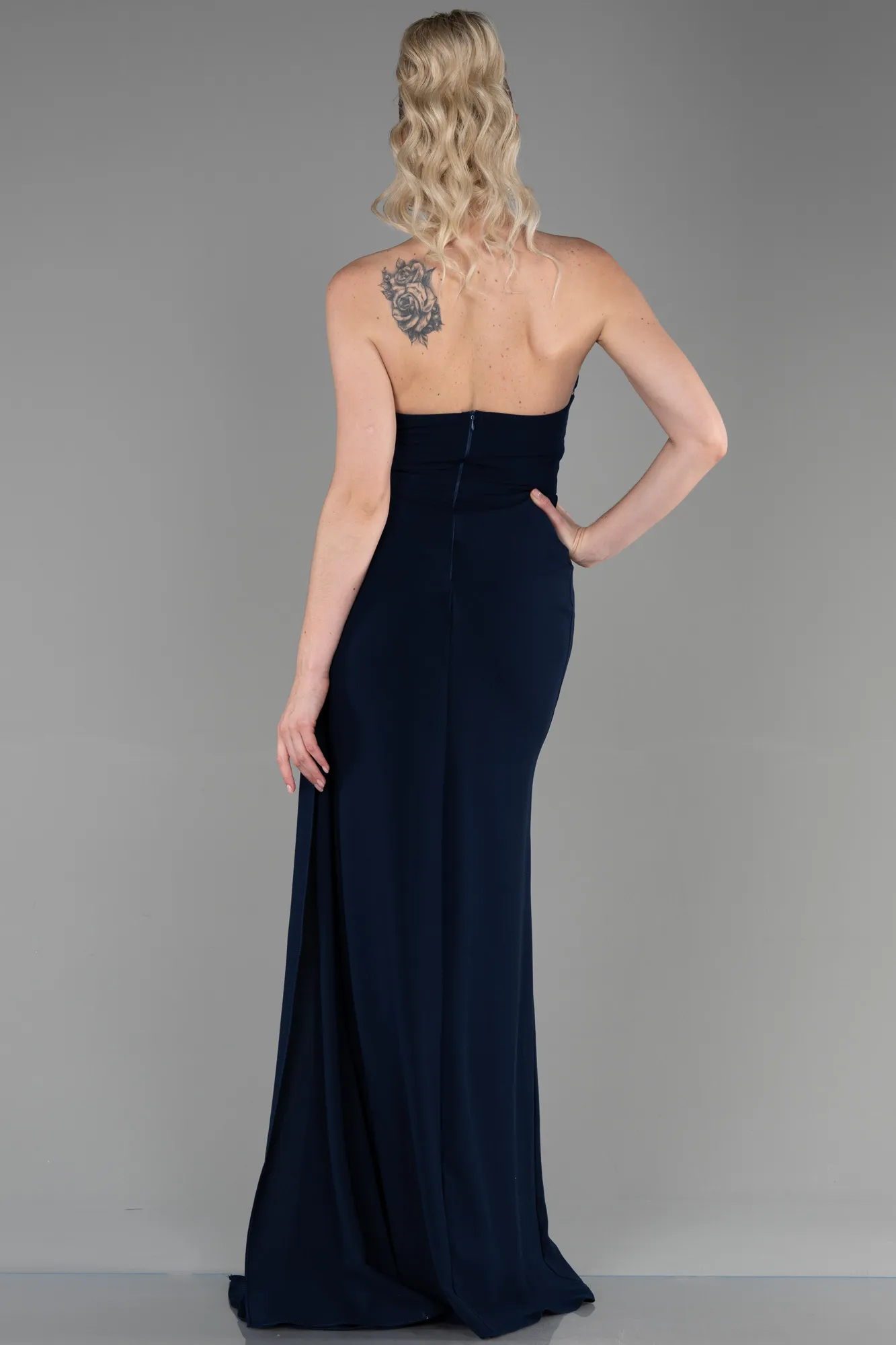 Navy Blue-Long Prom Gown ABU3344