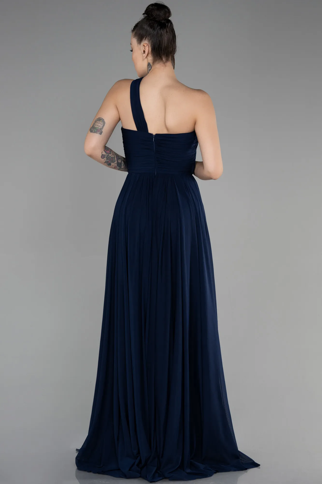 Navy Blue-Long Prom Gown ABU3399