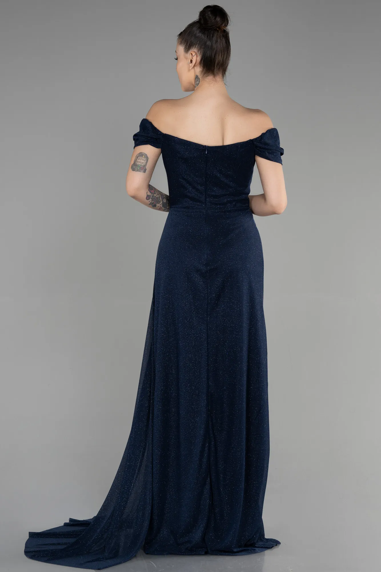 Navy Blue-Long Prom Gown ABU3472