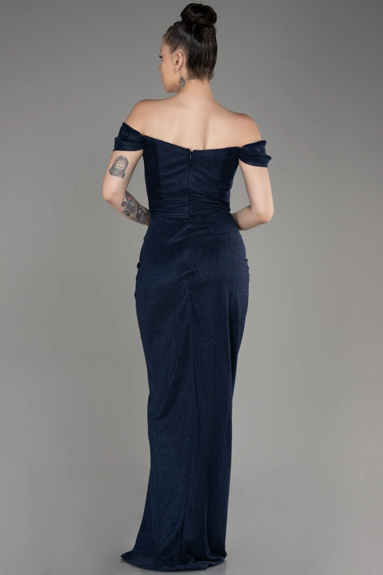 Navy Blue-Long Prom Gown ABU3473