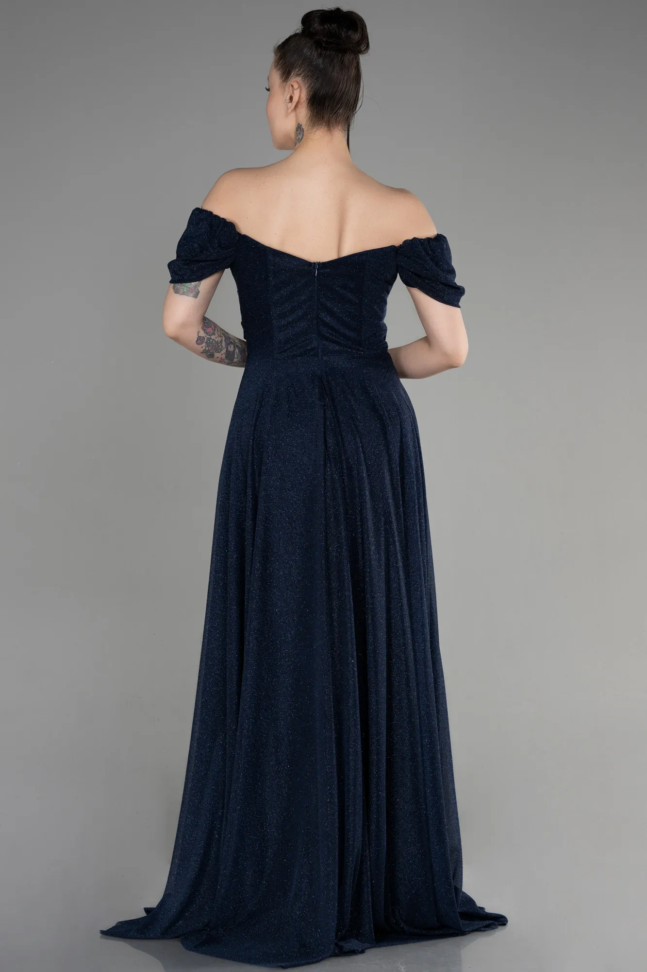 Navy Blue-Long Prom Gown ABU3660