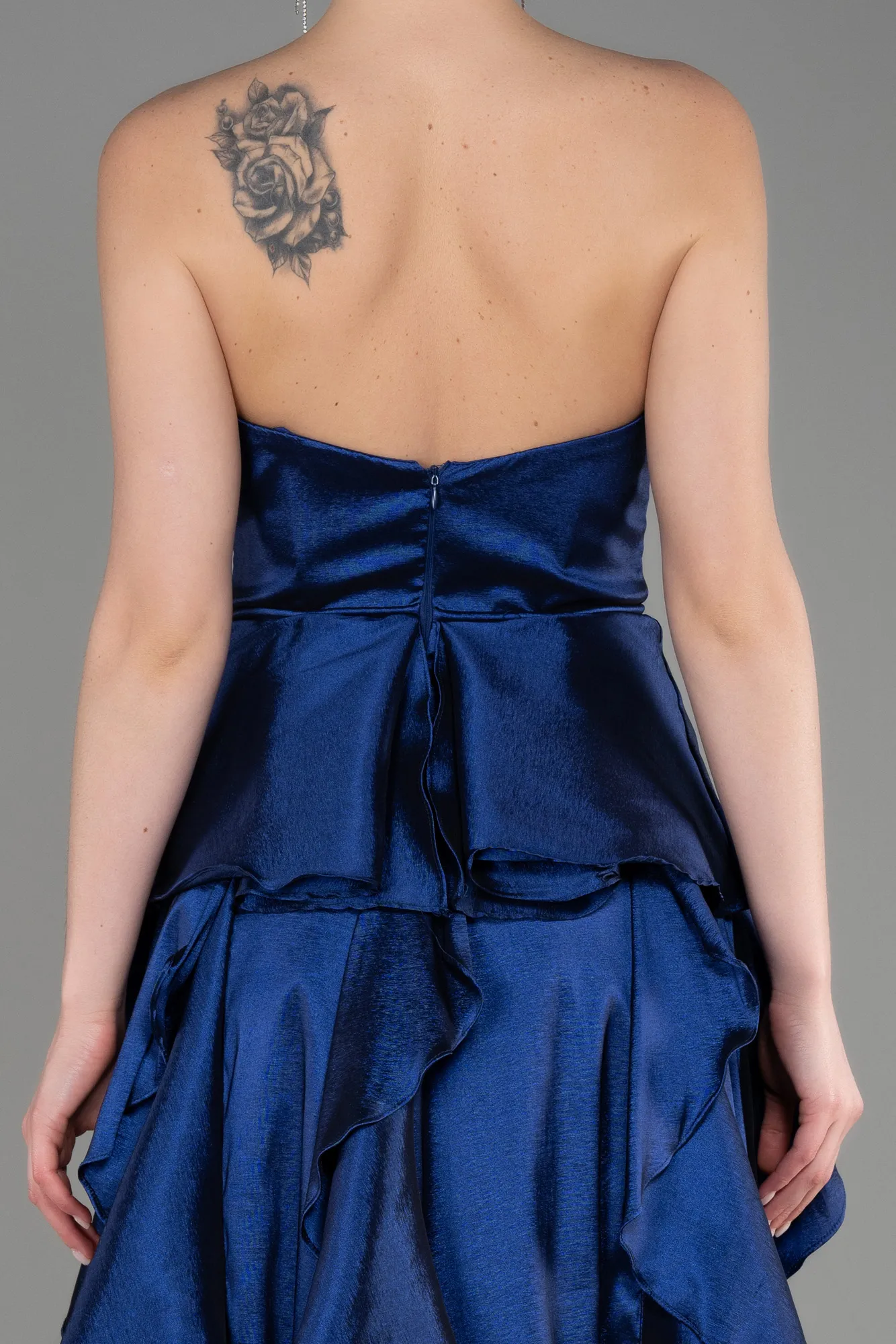 Navy Blue-Long Prom Gown ABU3886