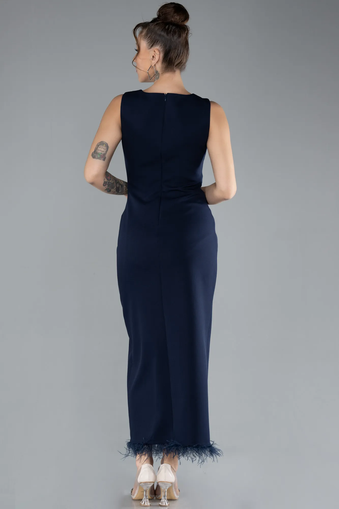 Navy Blue-Midi Cocktail Dress ABK2169