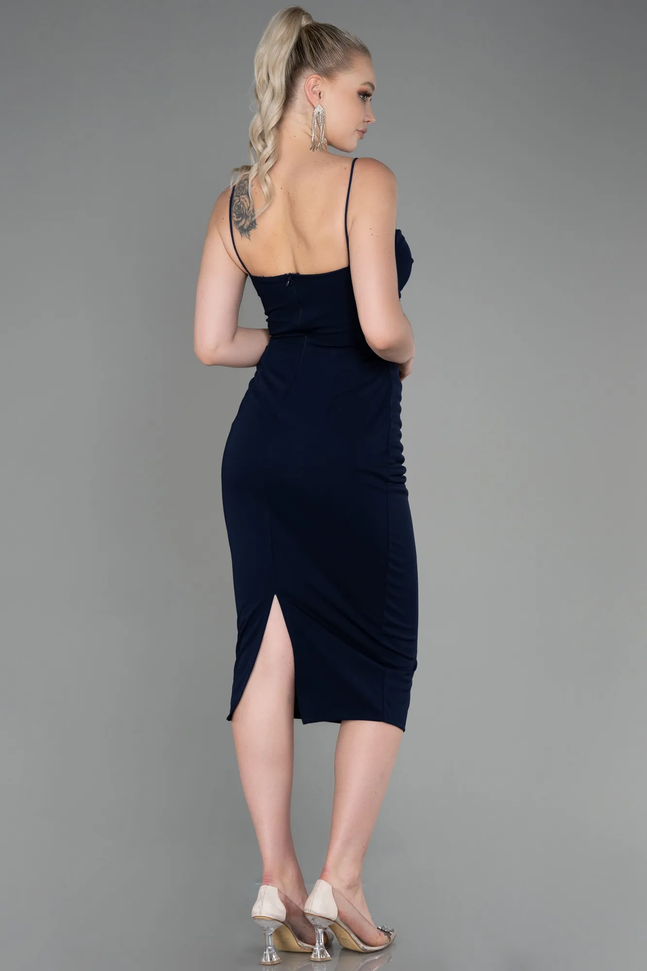 Navy Blue-Midi Invitation Dress ABK1806